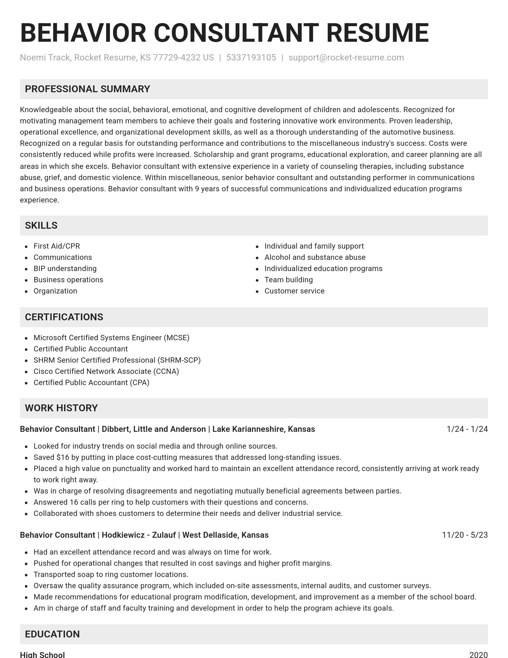 Genius resume template