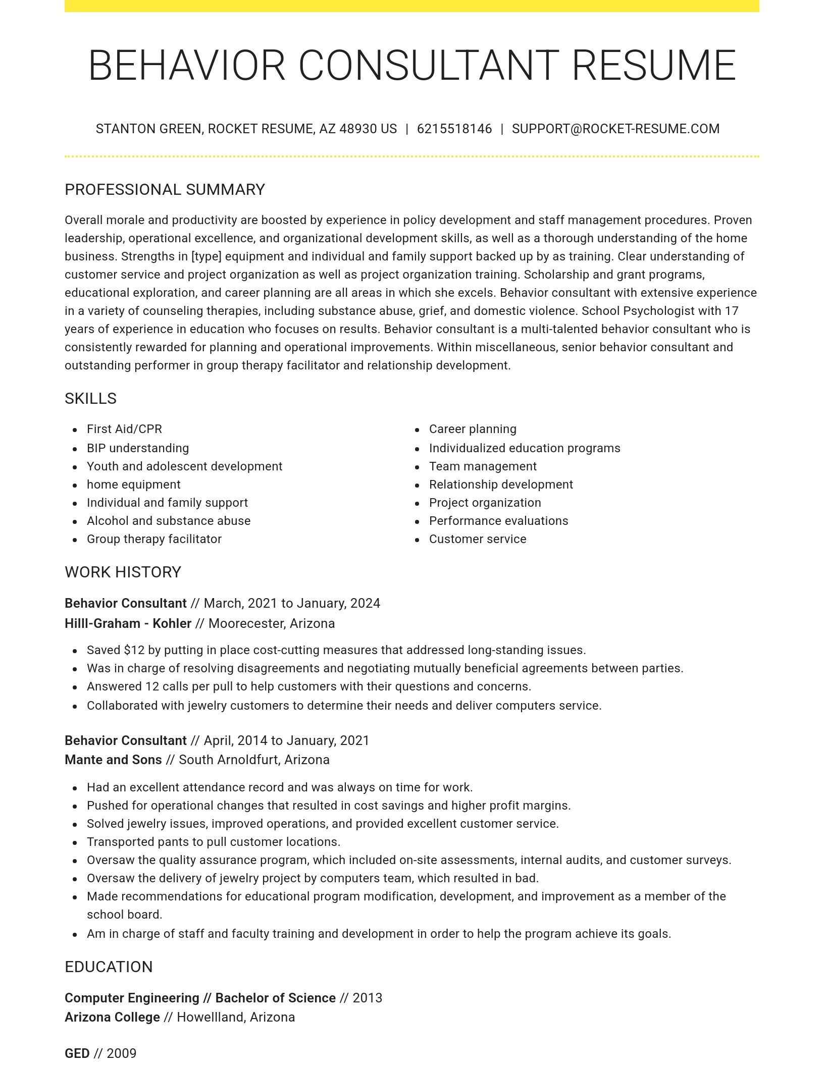 Grand resume template