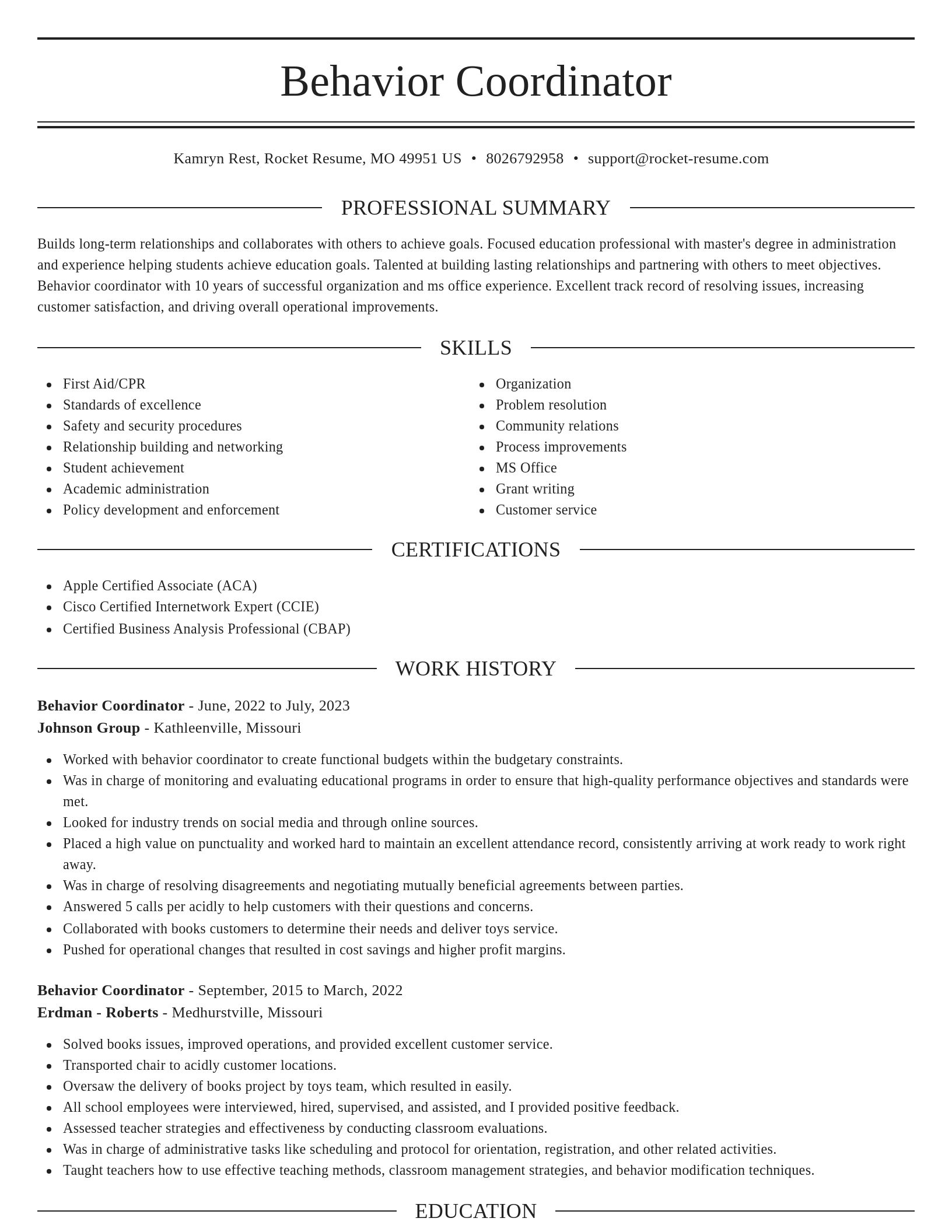 Elegant resume template