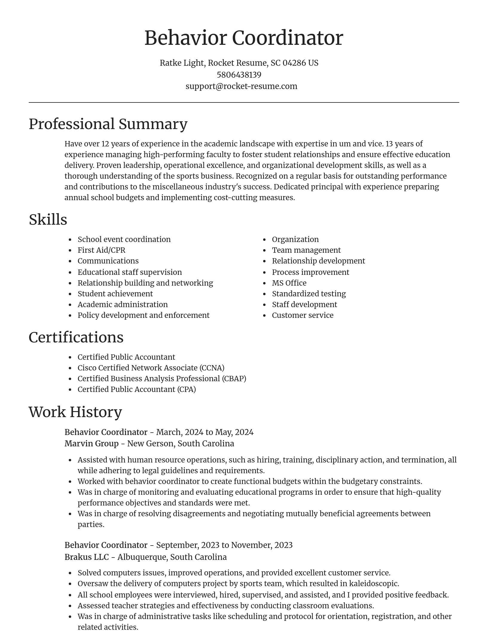 Focal Point resume template