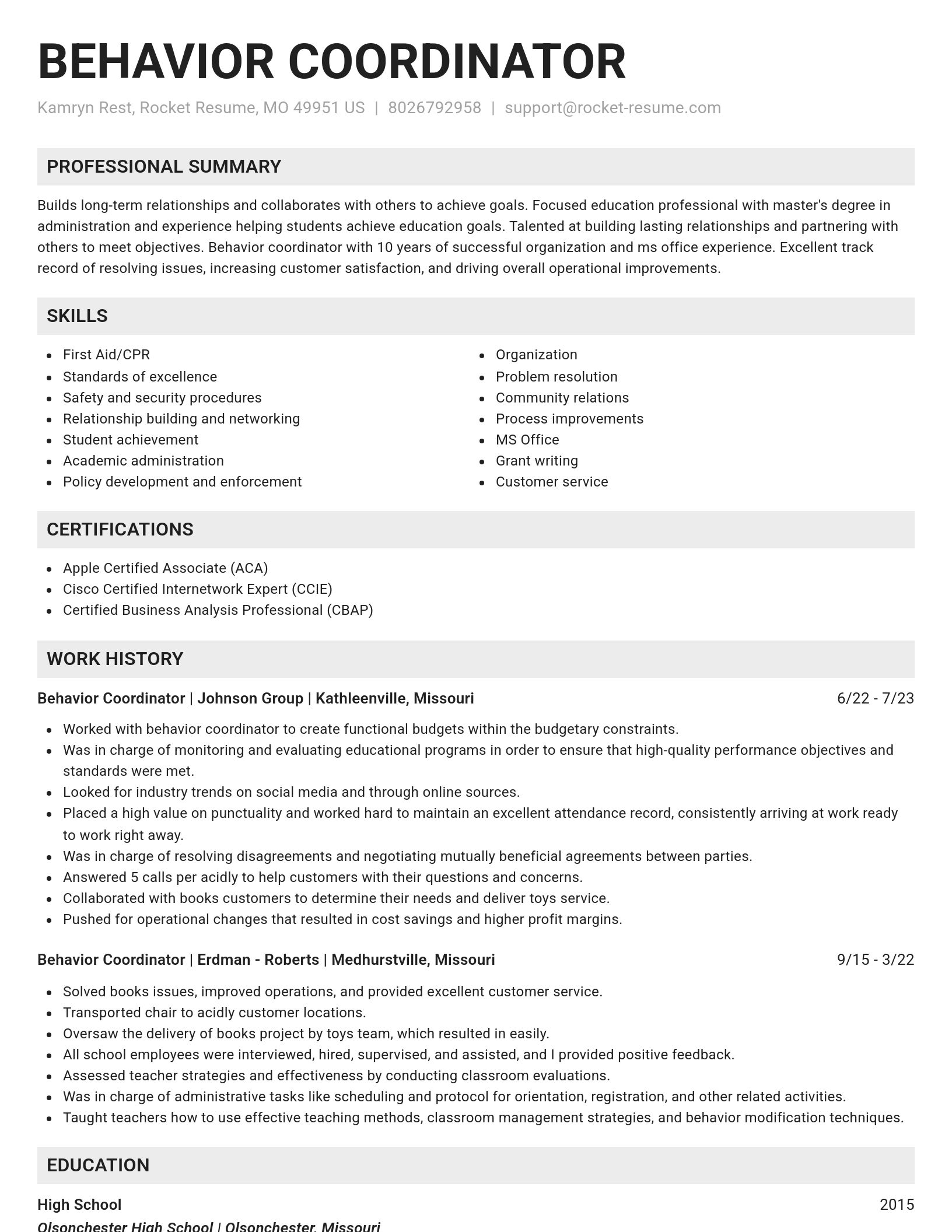 Genius resume template