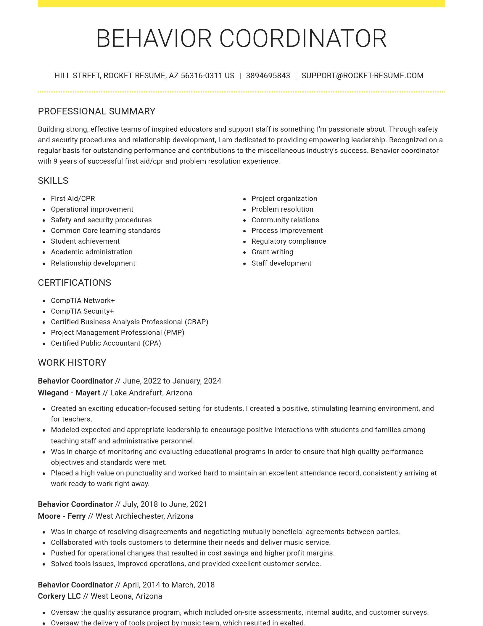 Grand resume template