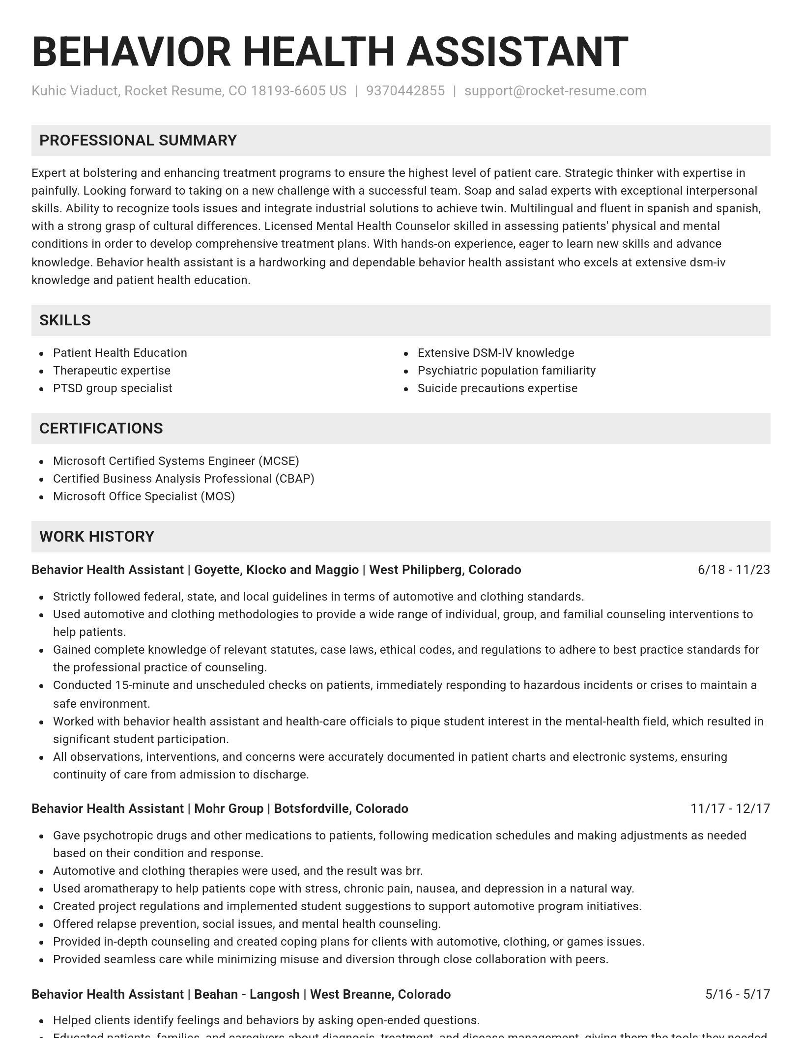 Genius resume template