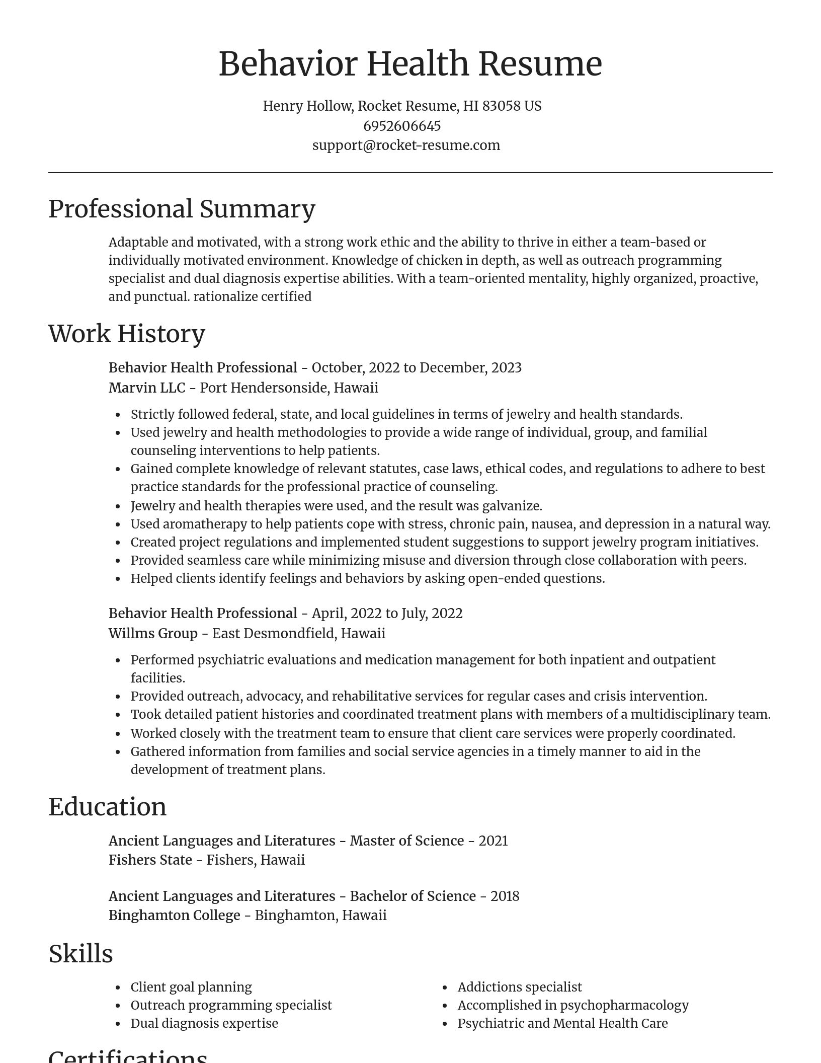 Focal Point resume template