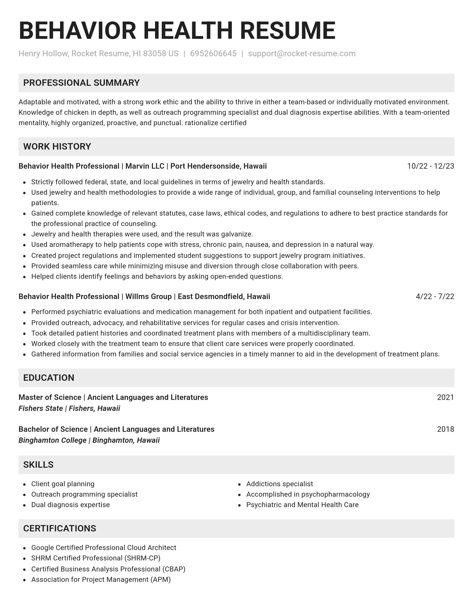 Genius resume template