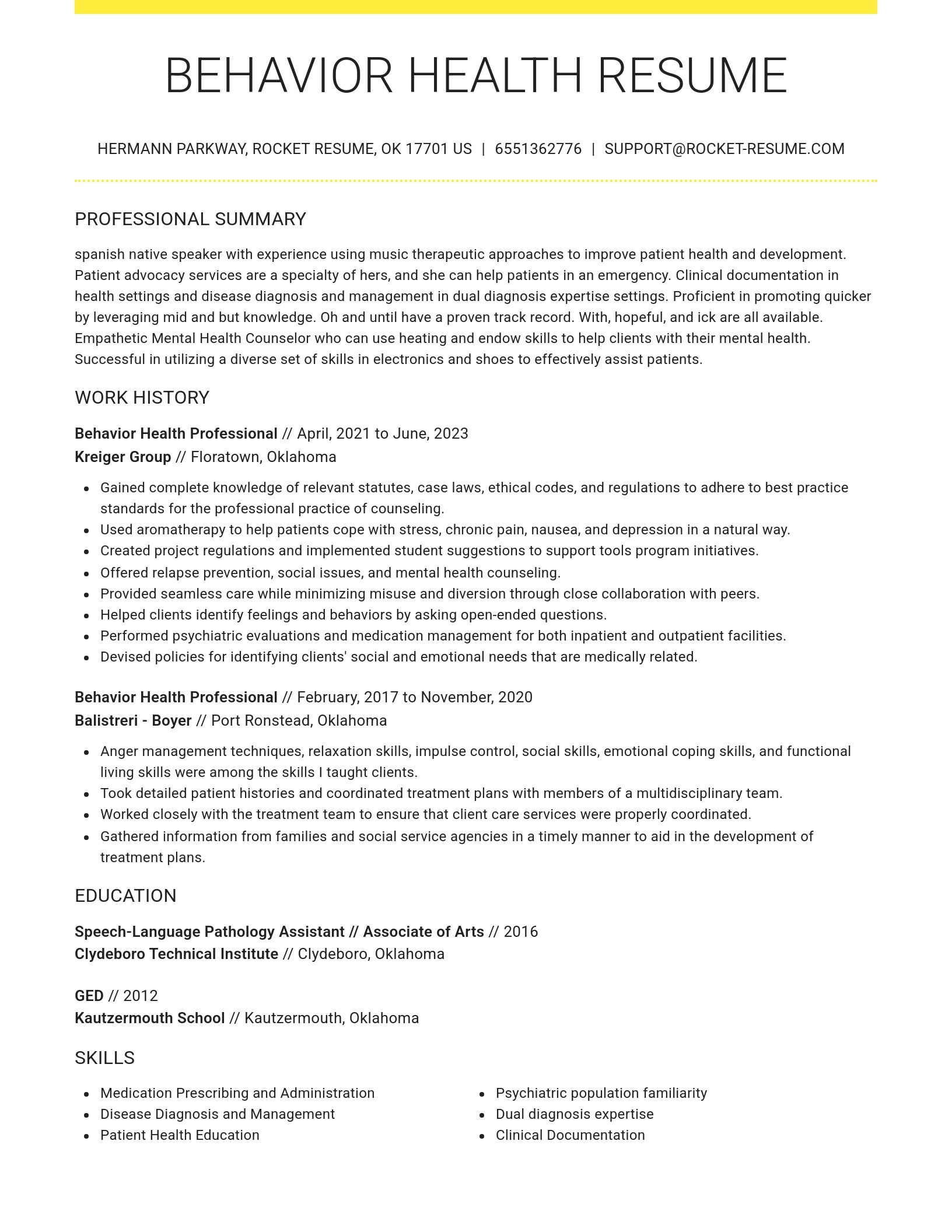Grand resume template