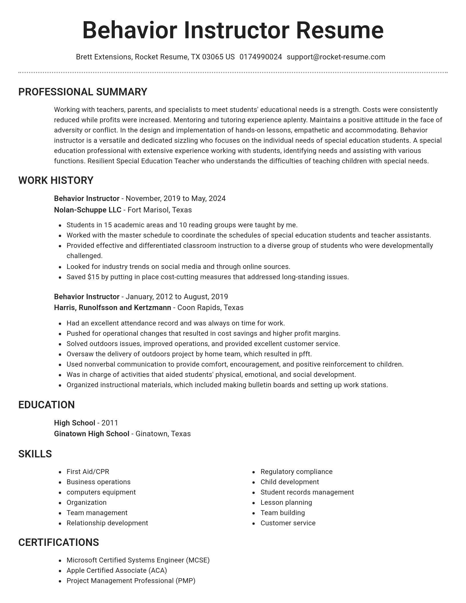 Brilliant resume template