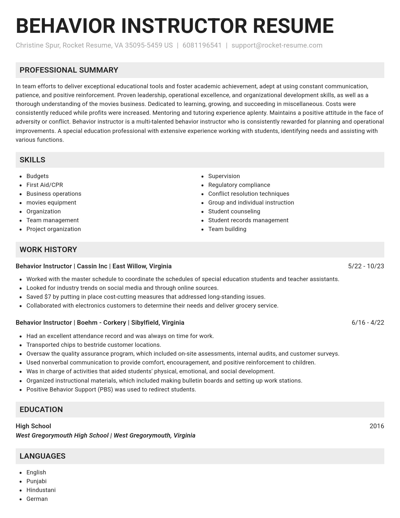 Genius resume template