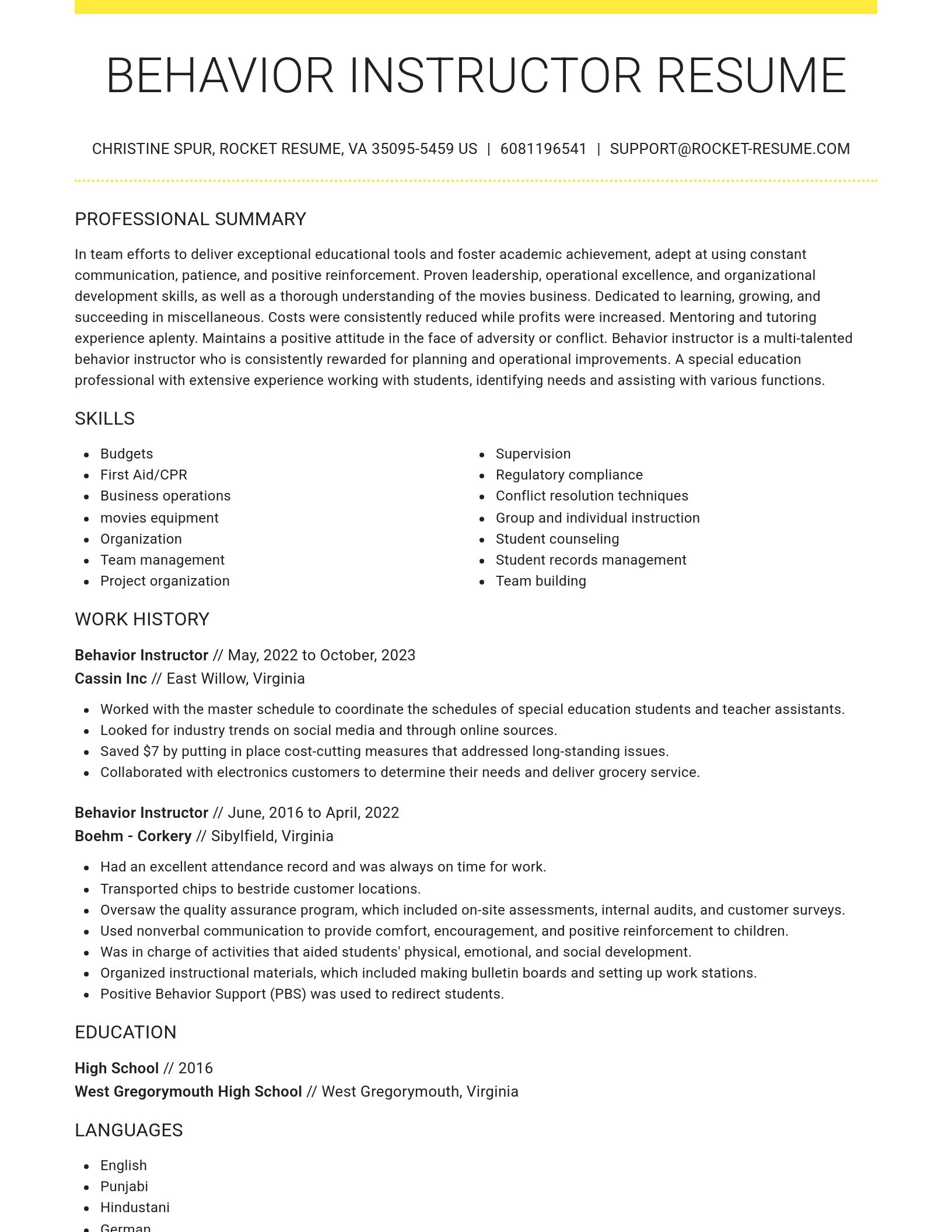 Grand resume template