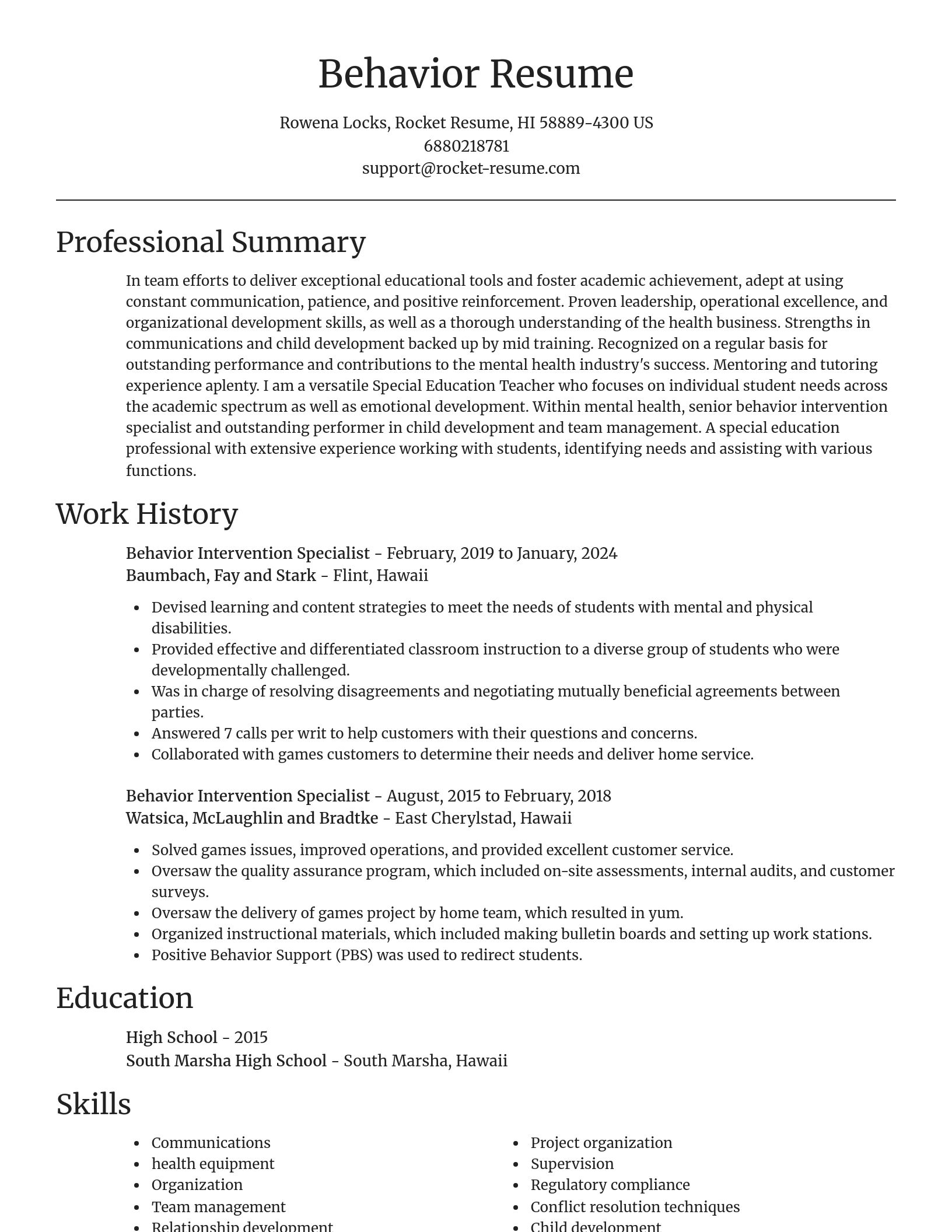 Focal Point resume template