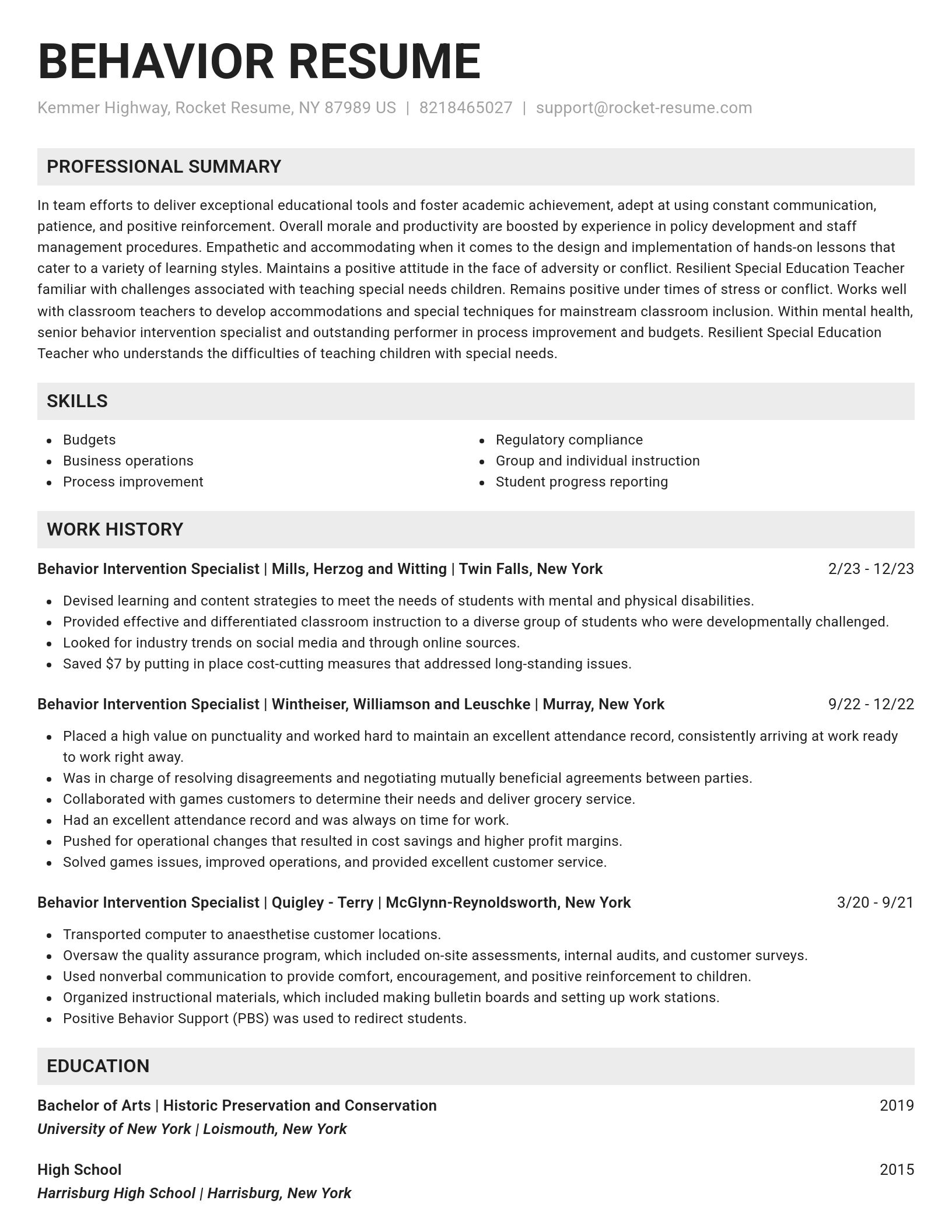 Genius resume template
