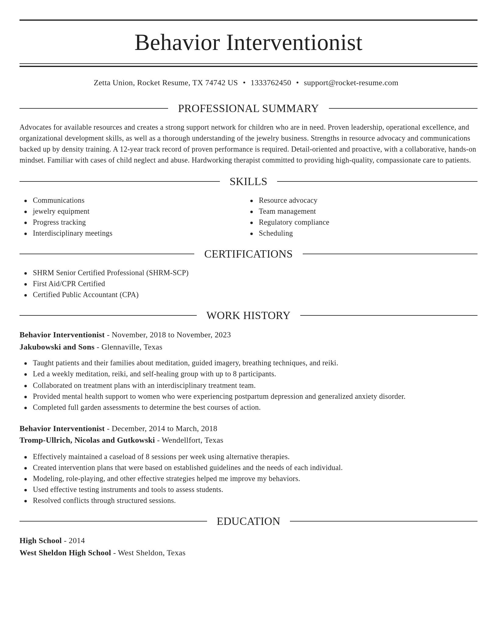 Elegant resume template