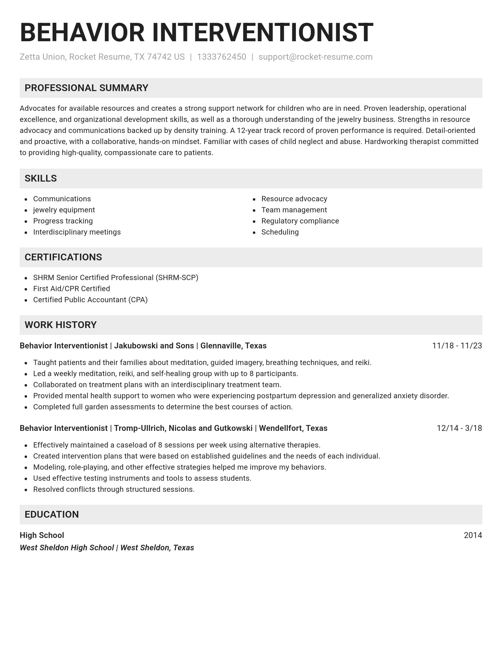 Genius resume template