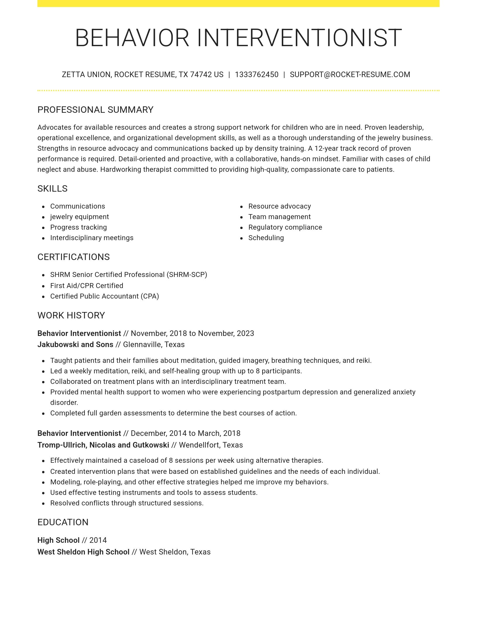 Grand resume template