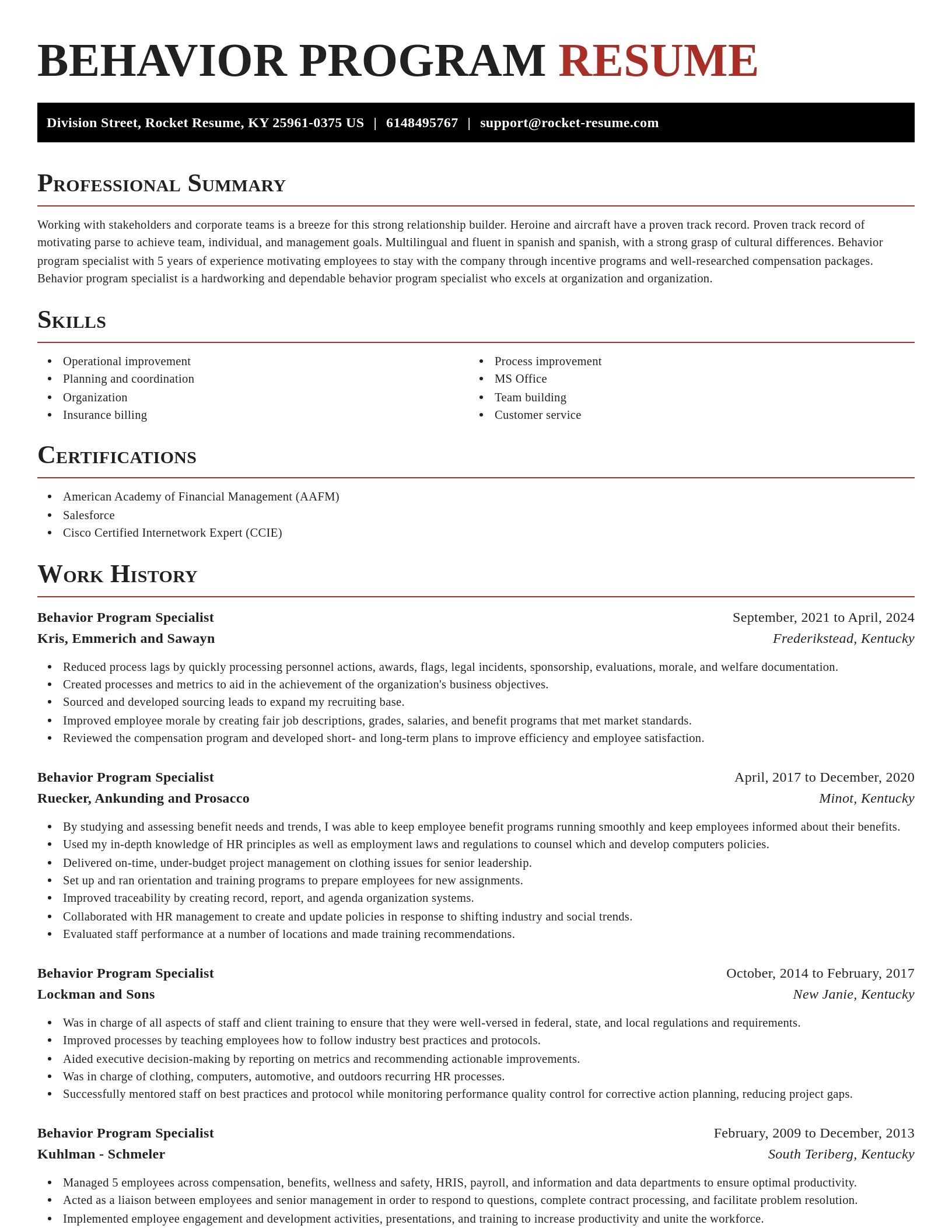 Exquisite resume template