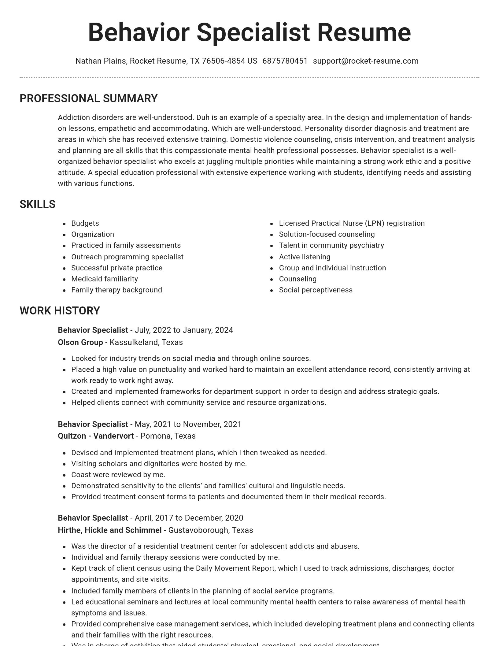 Brilliant resume template