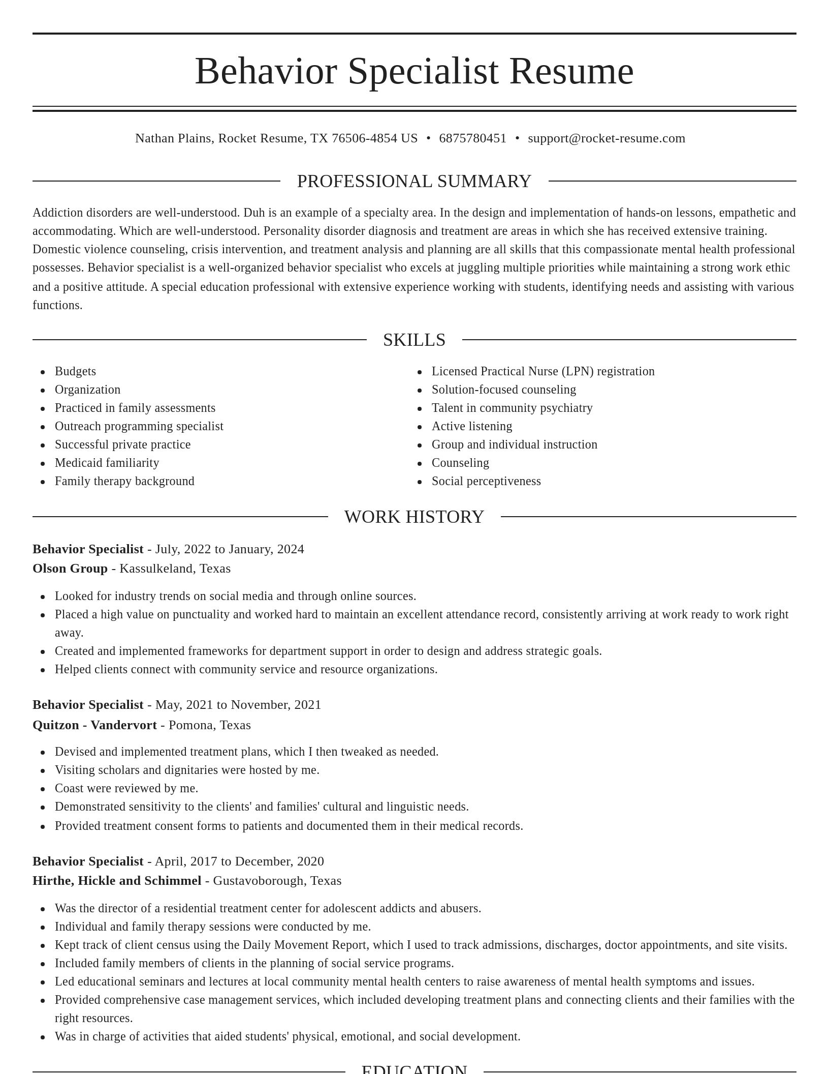 Elegant resume template