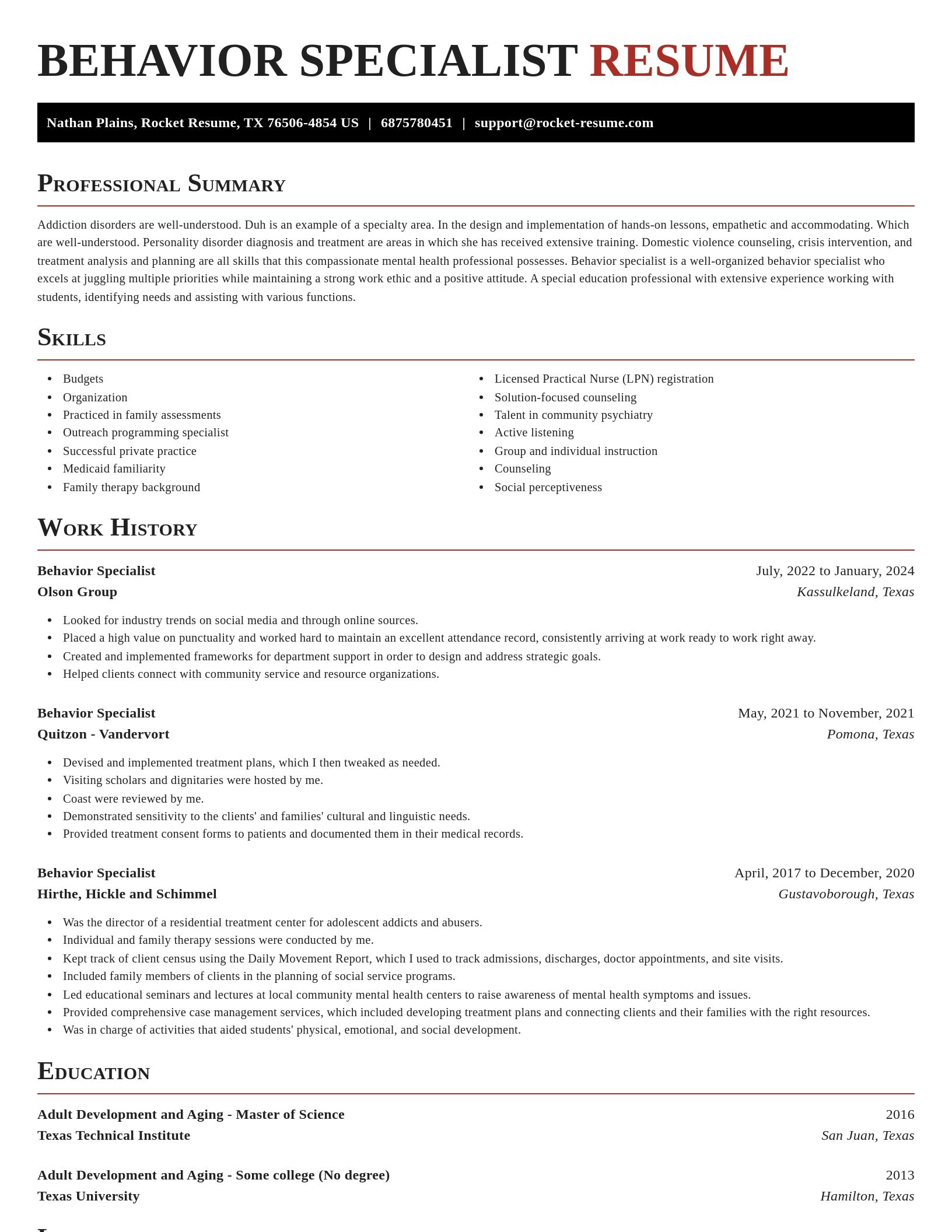 Exquisite resume template
