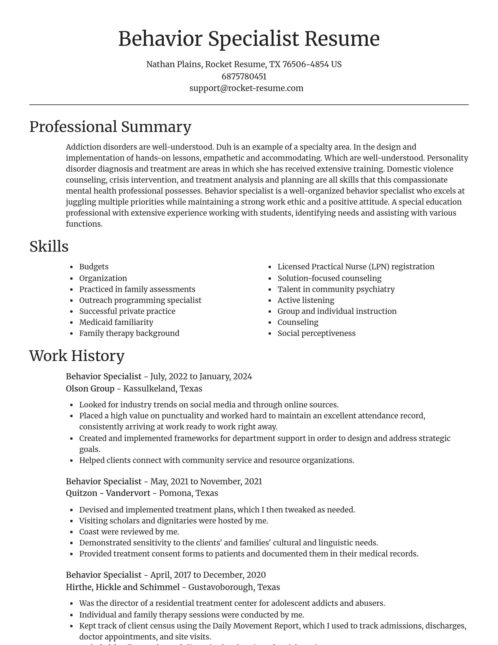 Focal Point resume template