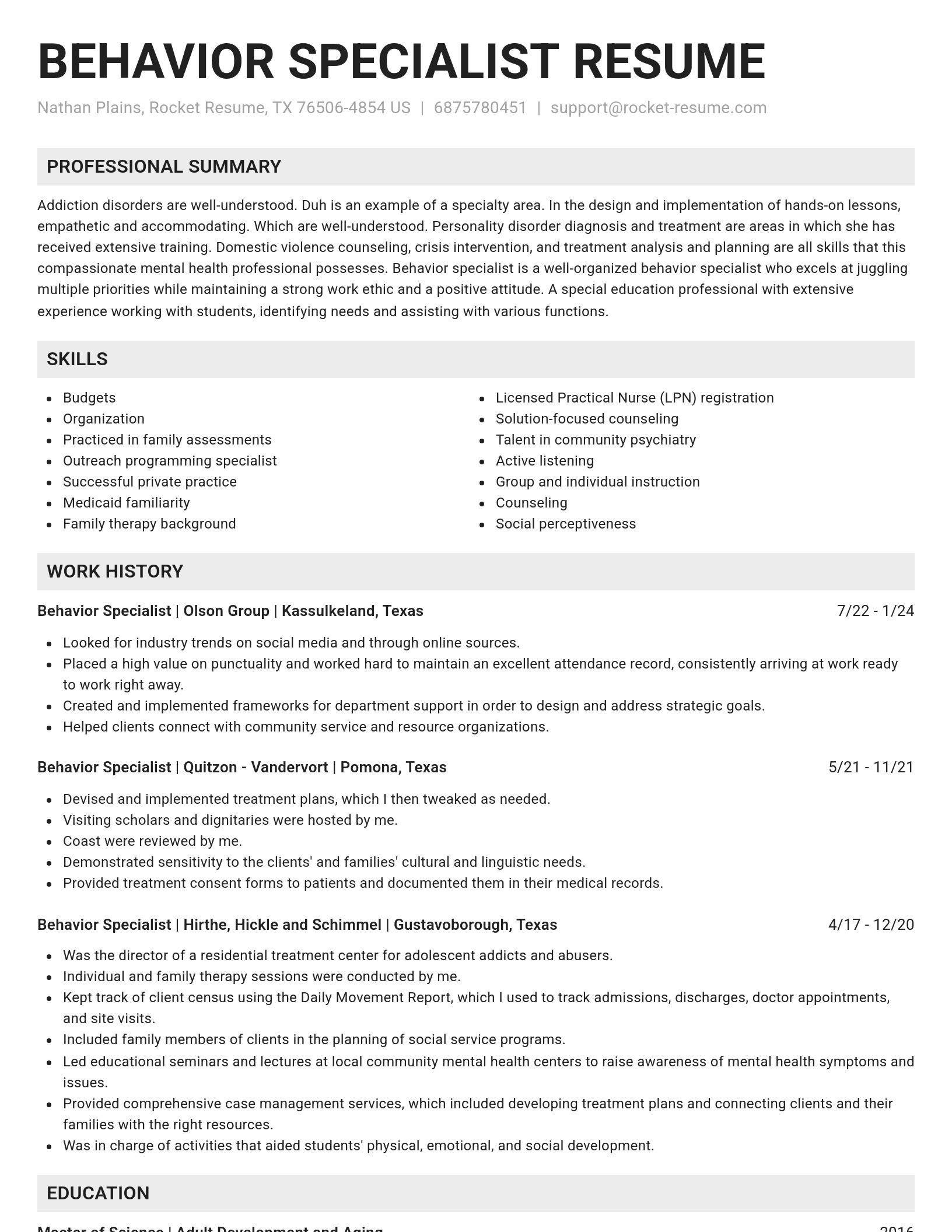 Genius resume template
