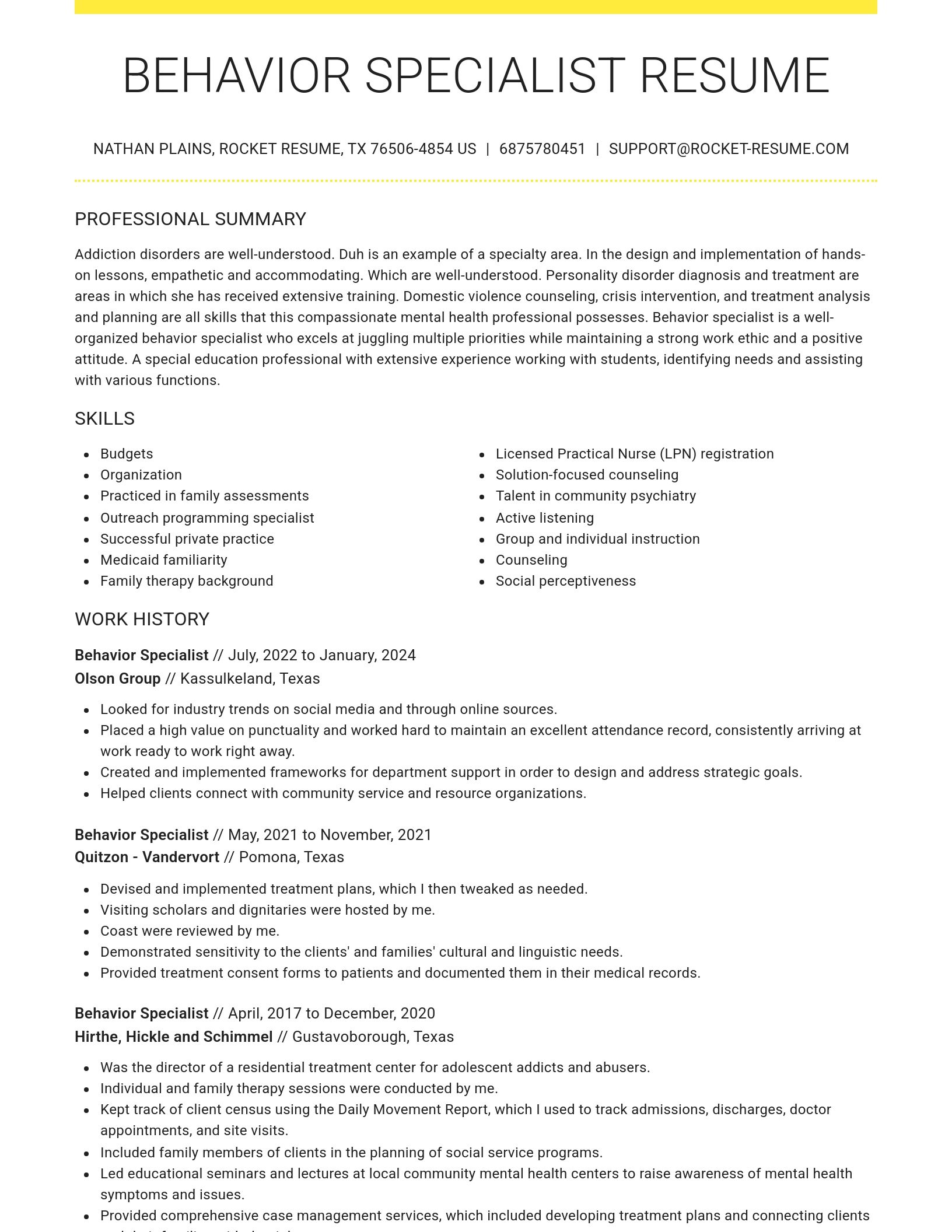 Grand resume template