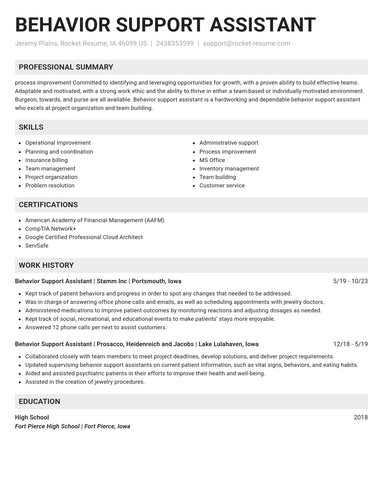 Genius resume template