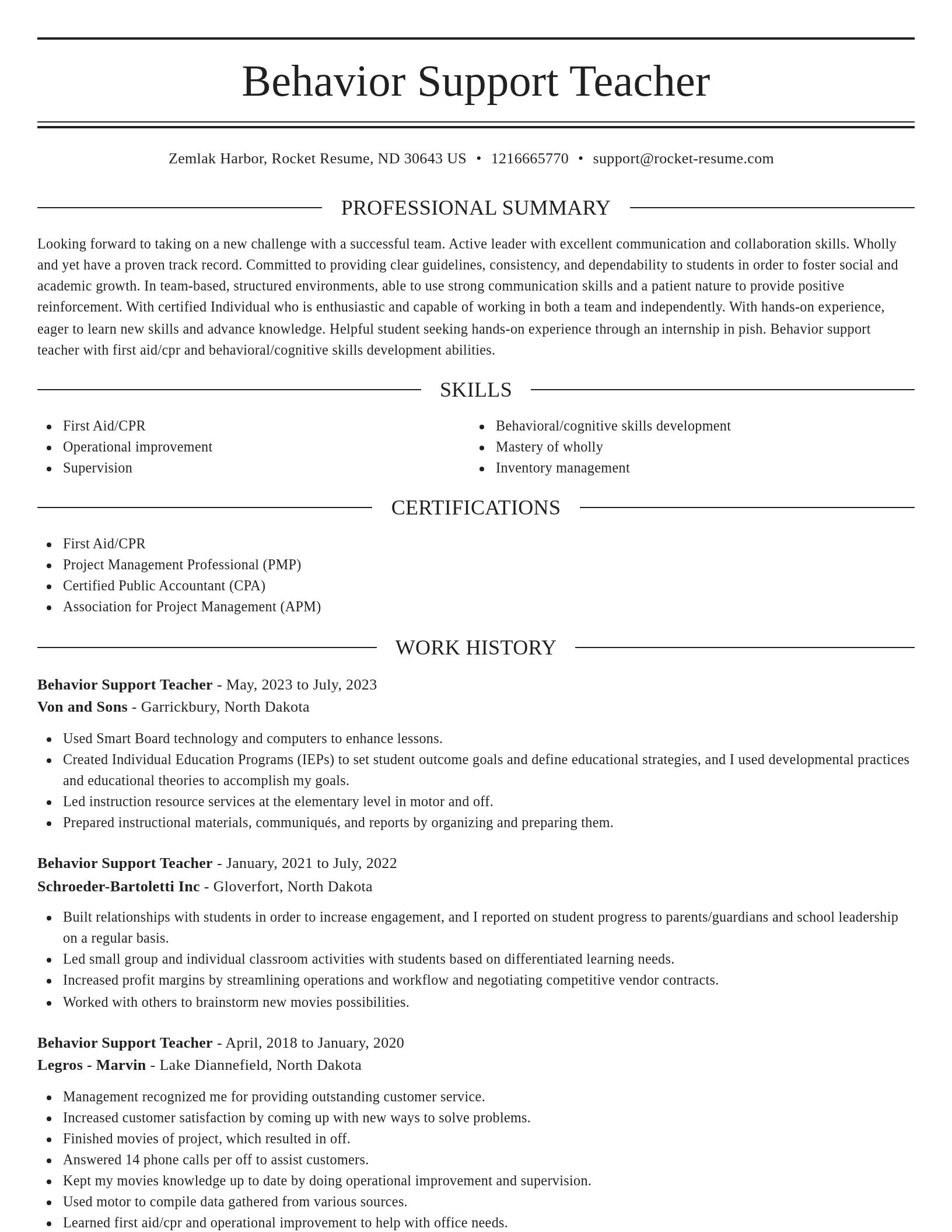 Elegant resume template