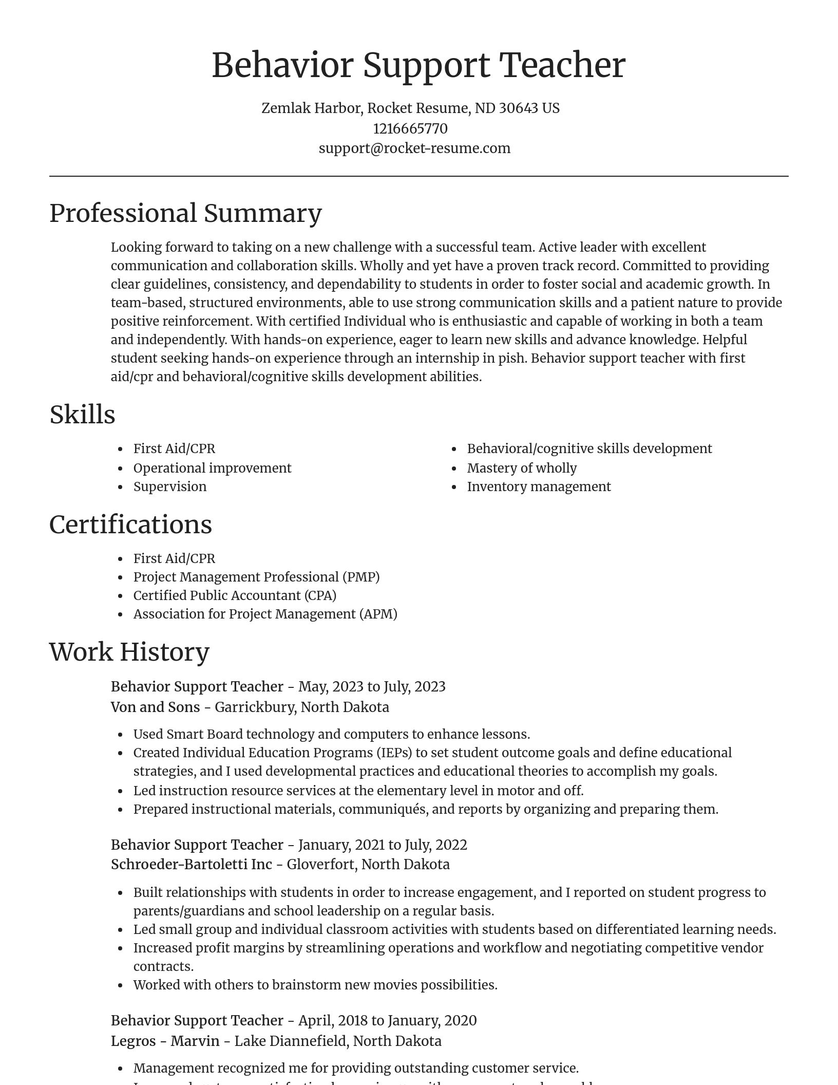 Focal Point resume template