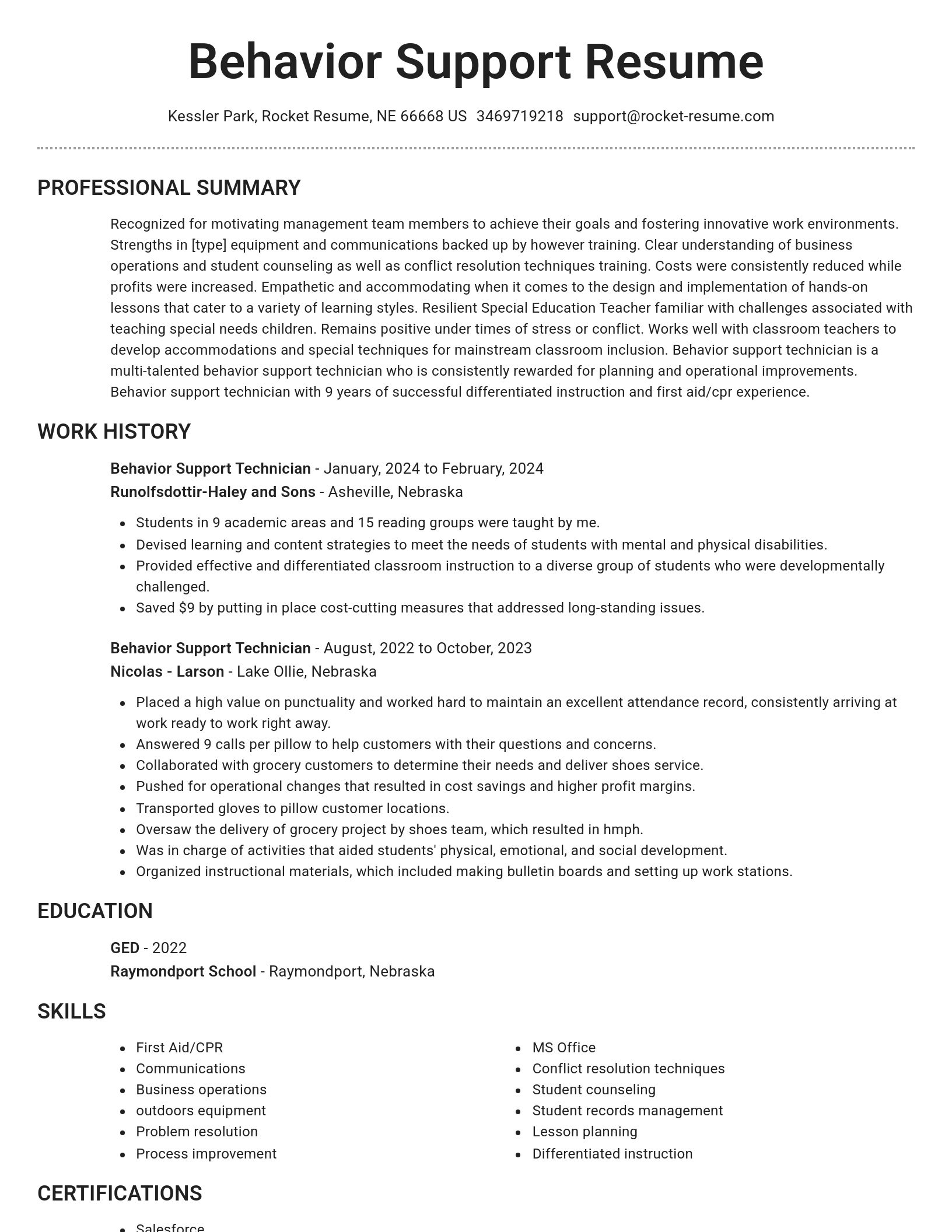 Brilliant resume template