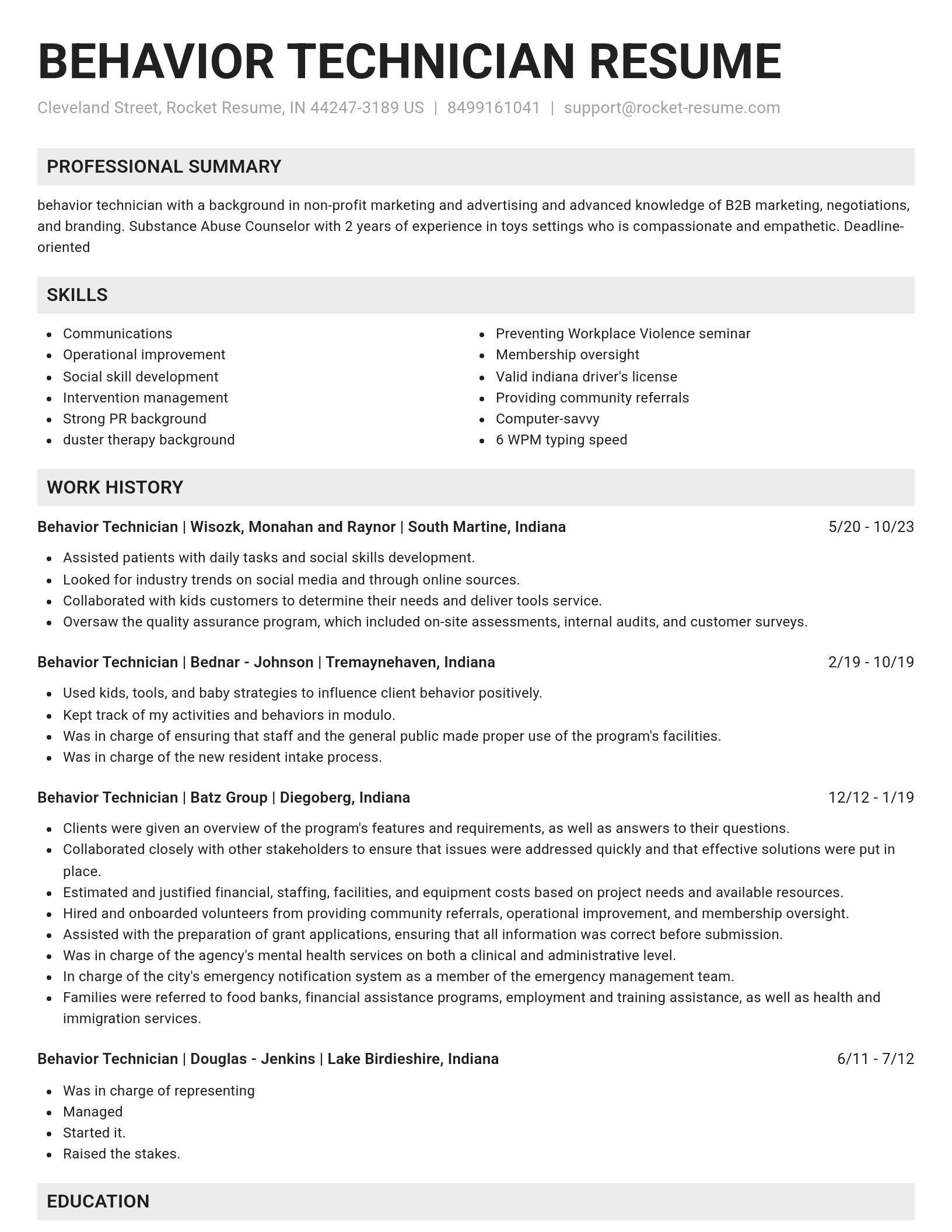 Genius resume template
