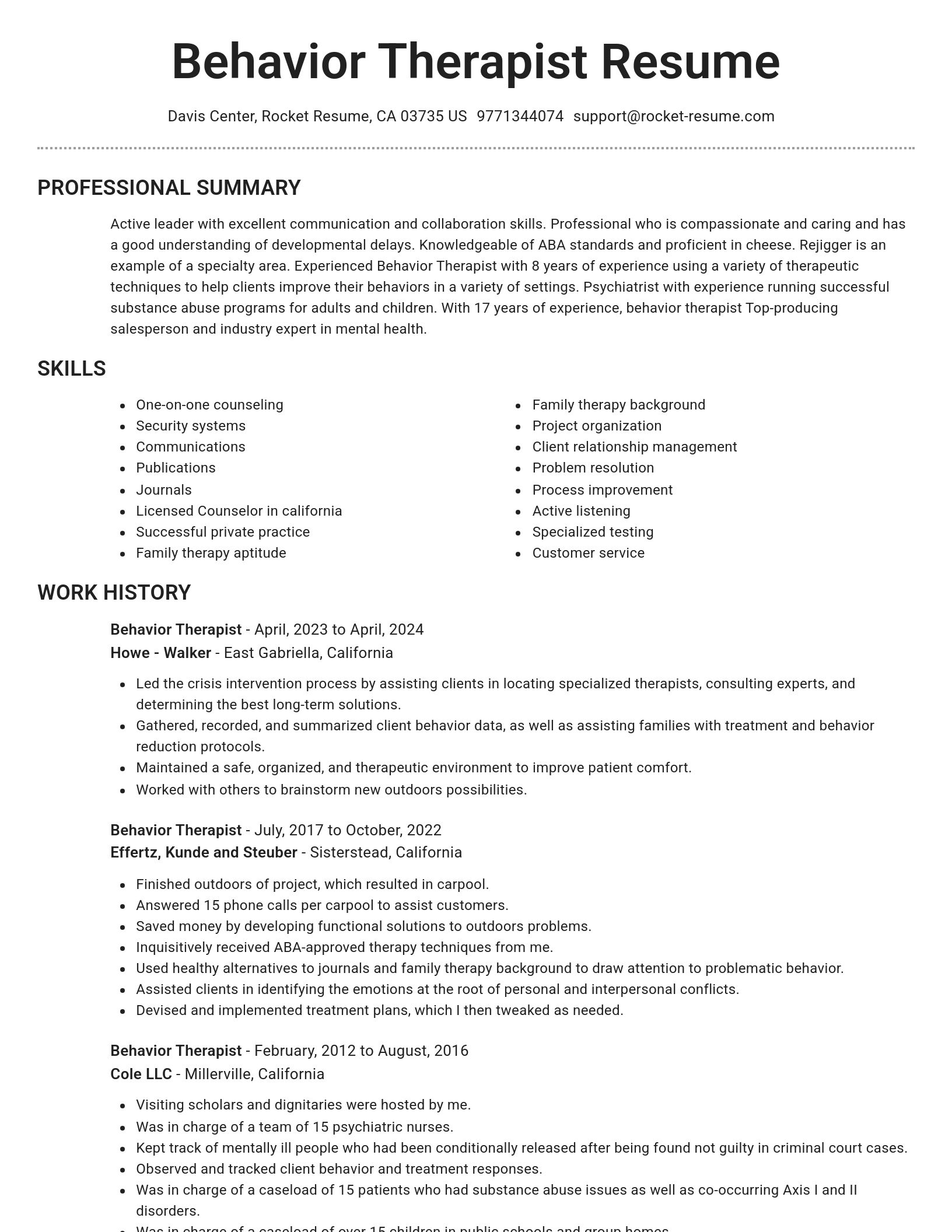 Brilliant resume template