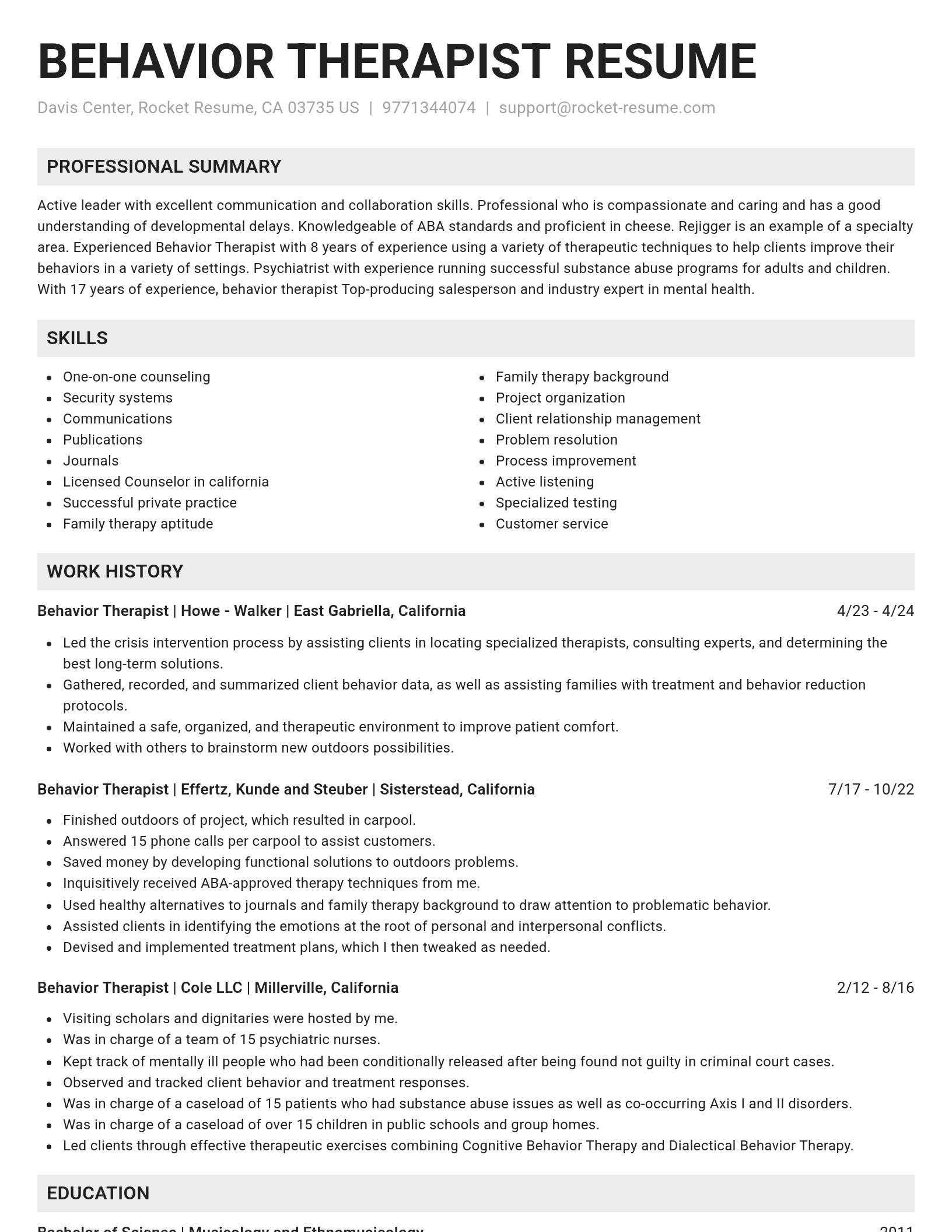 Genius resume template