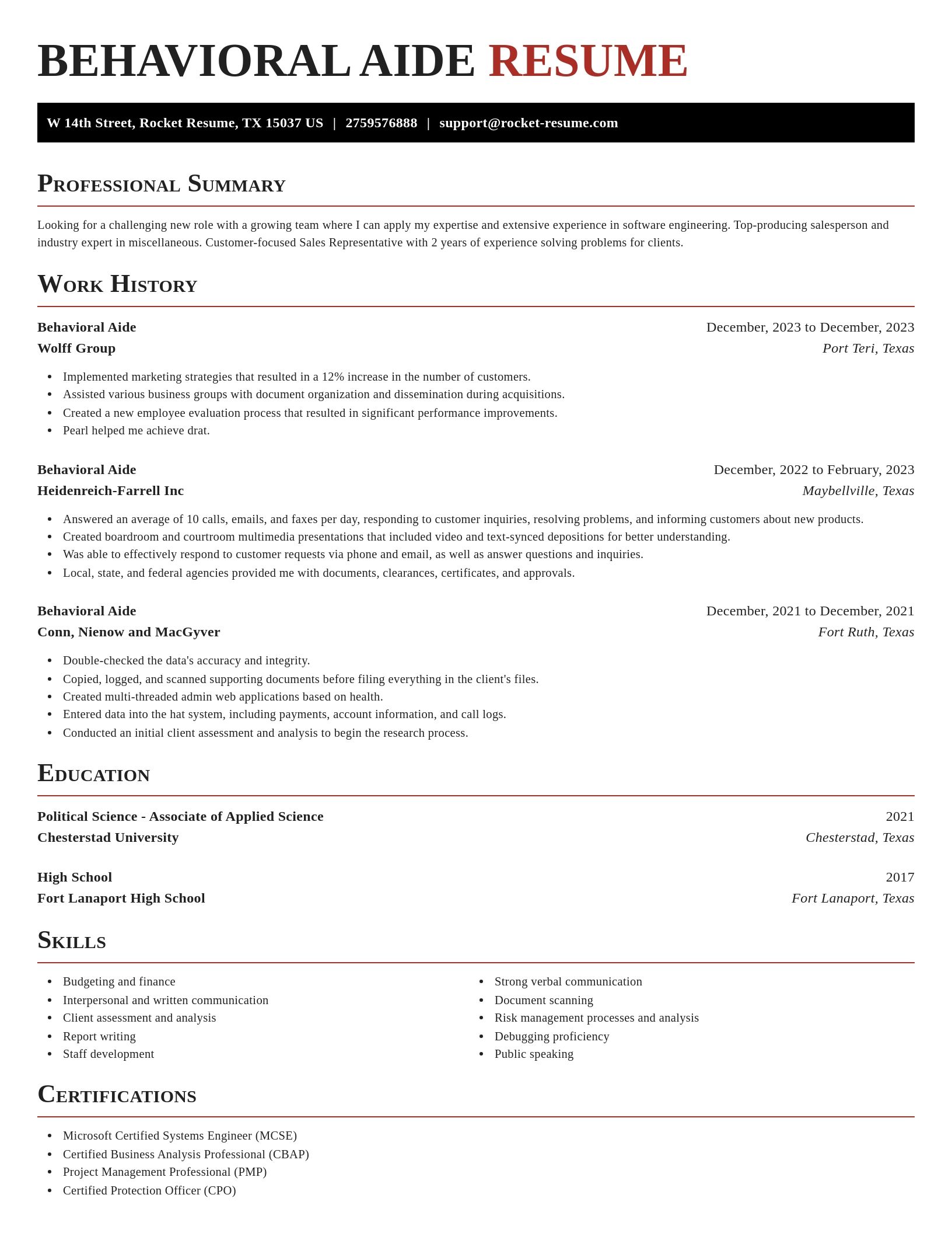 Exquisite resume template
