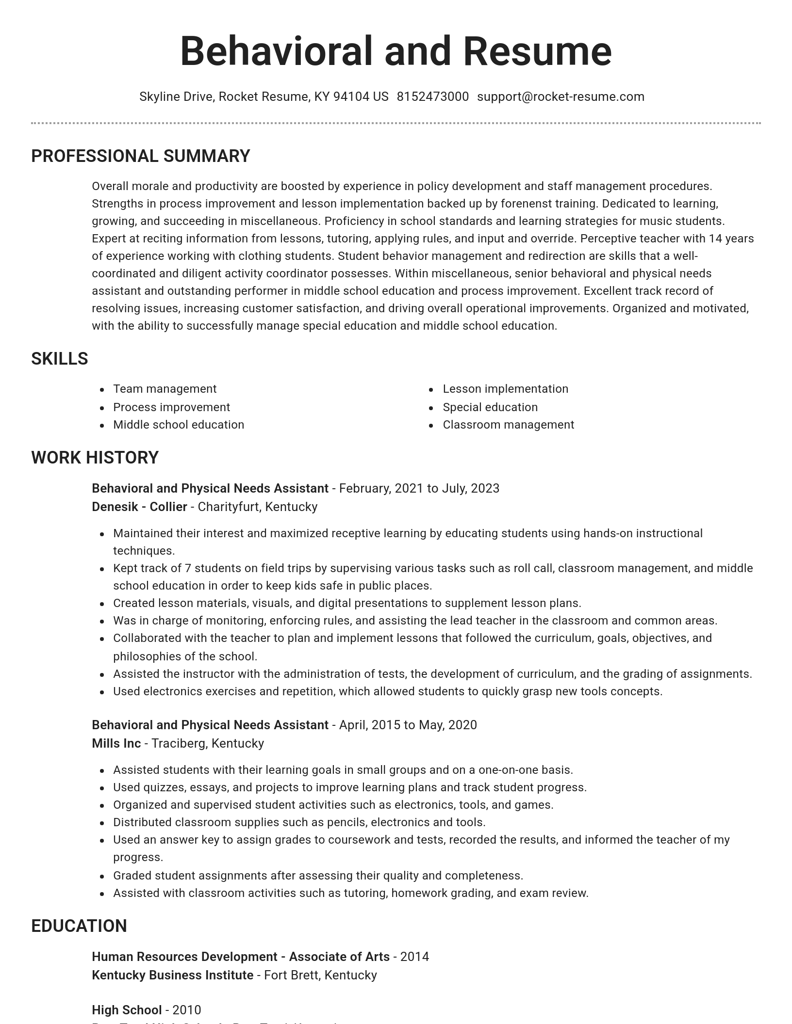 Brilliant resume template