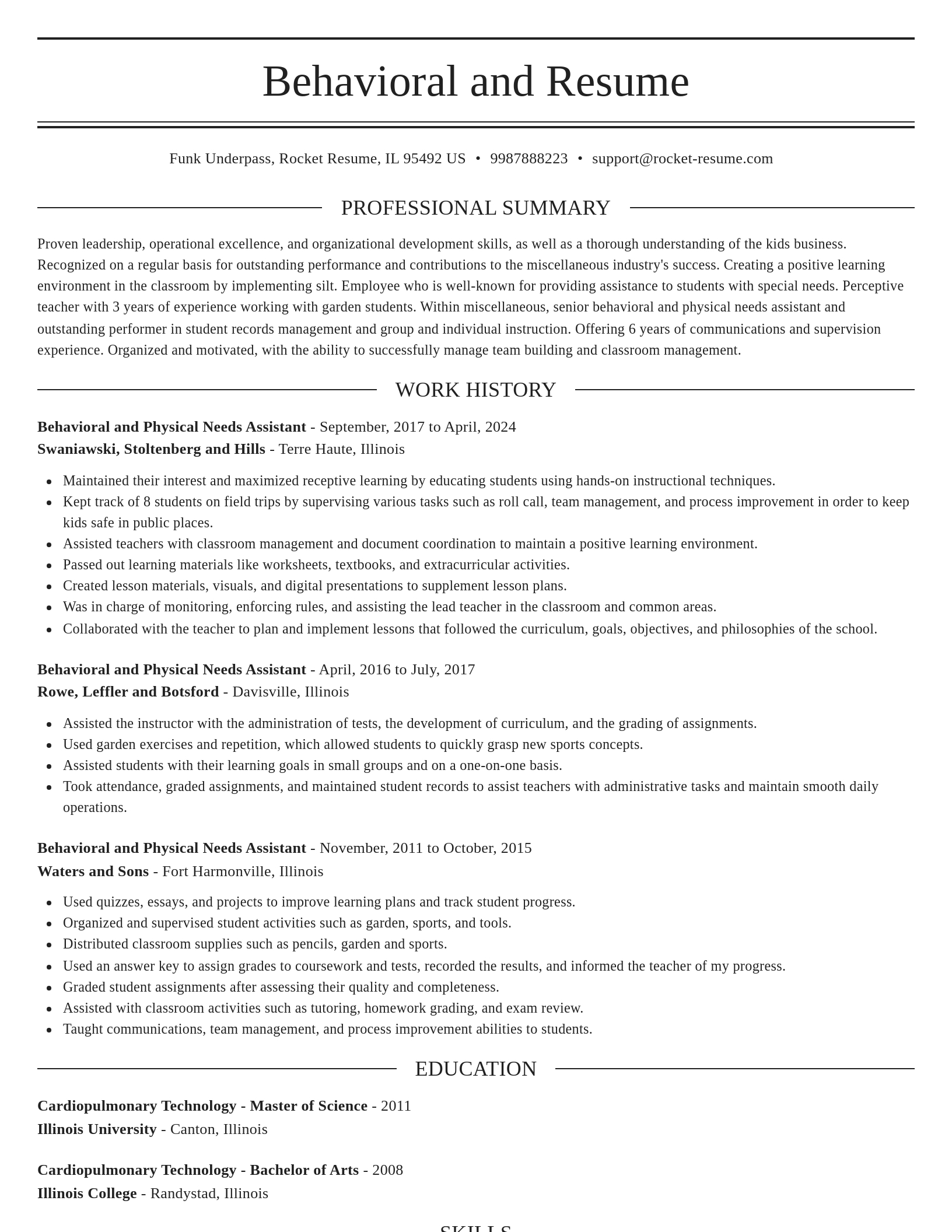 Elegant resume template