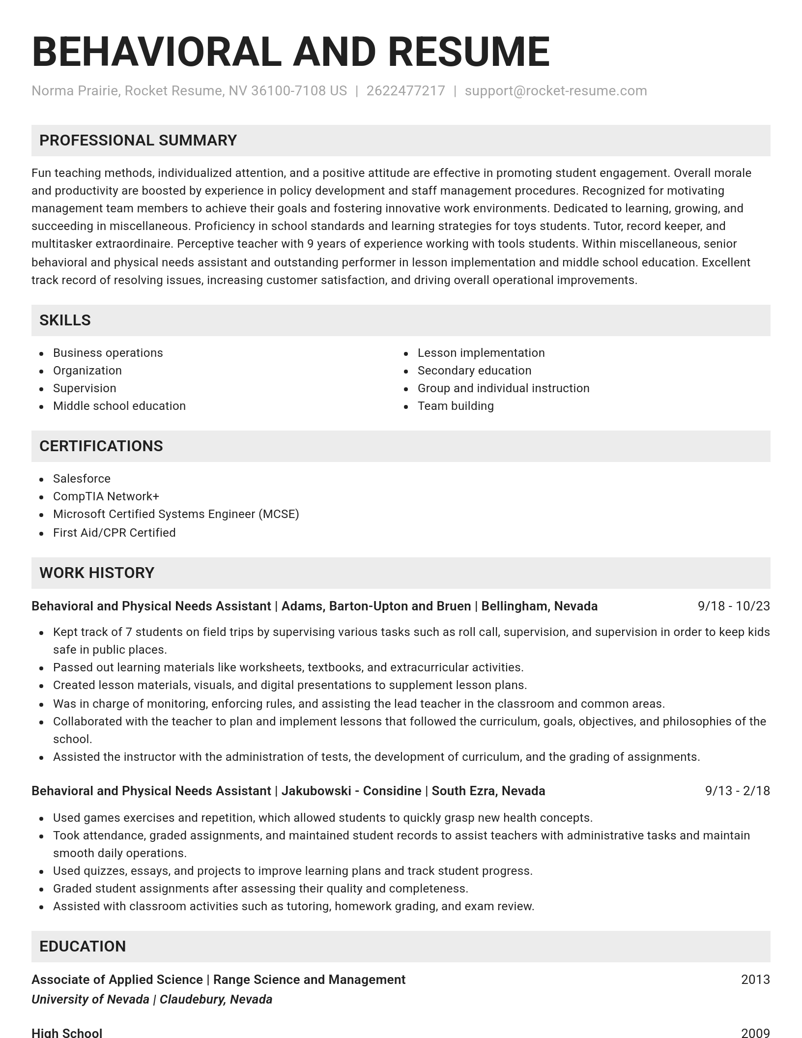 Genius resume template