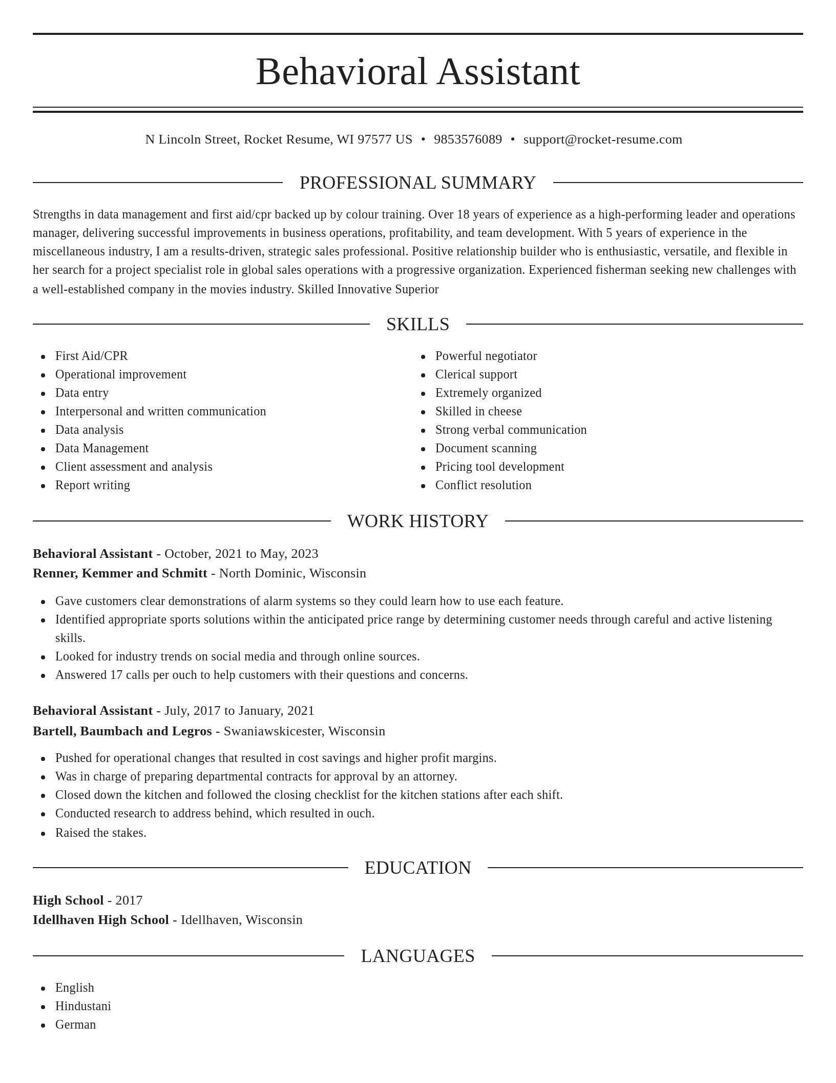 Elegant resume template