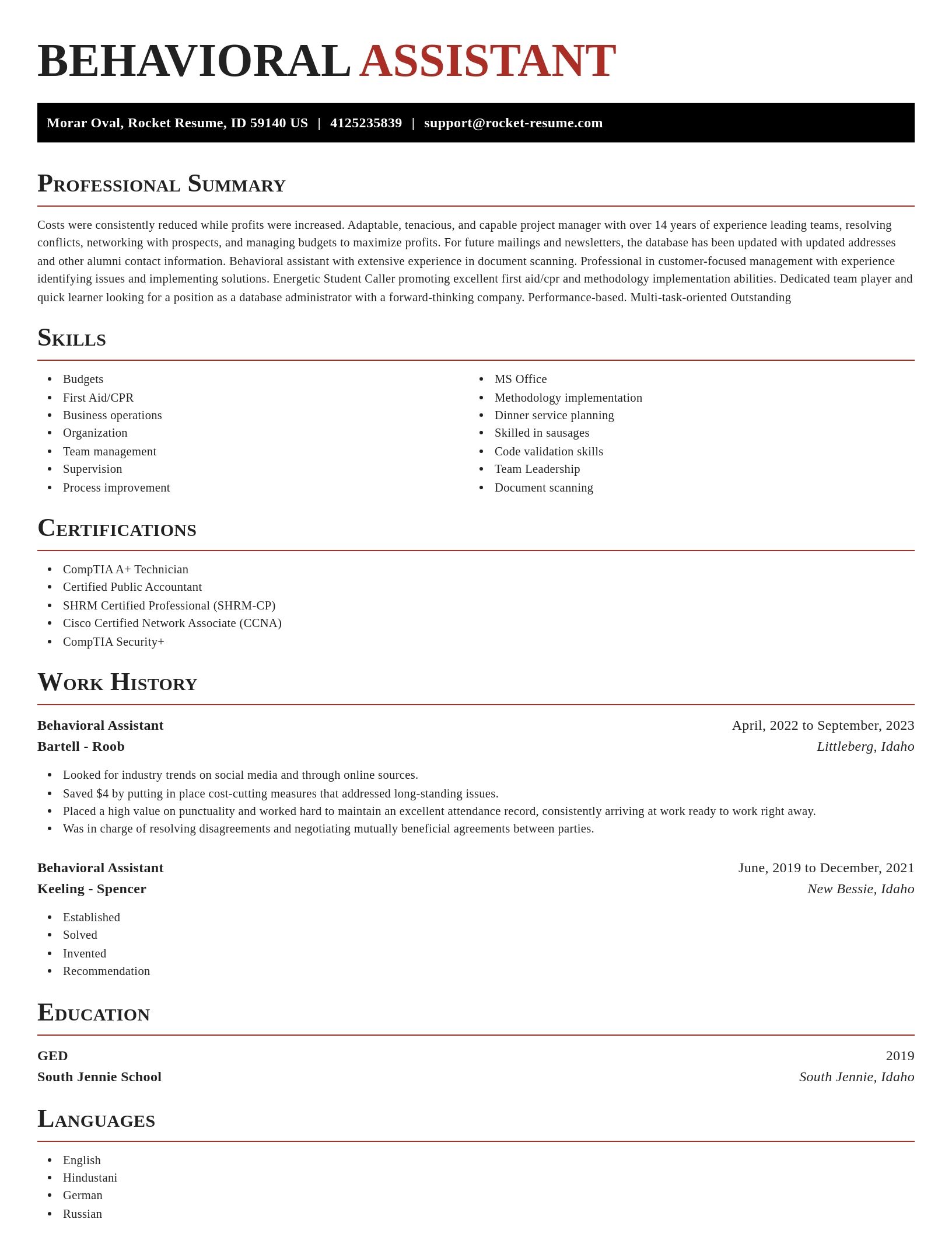 Exquisite resume template