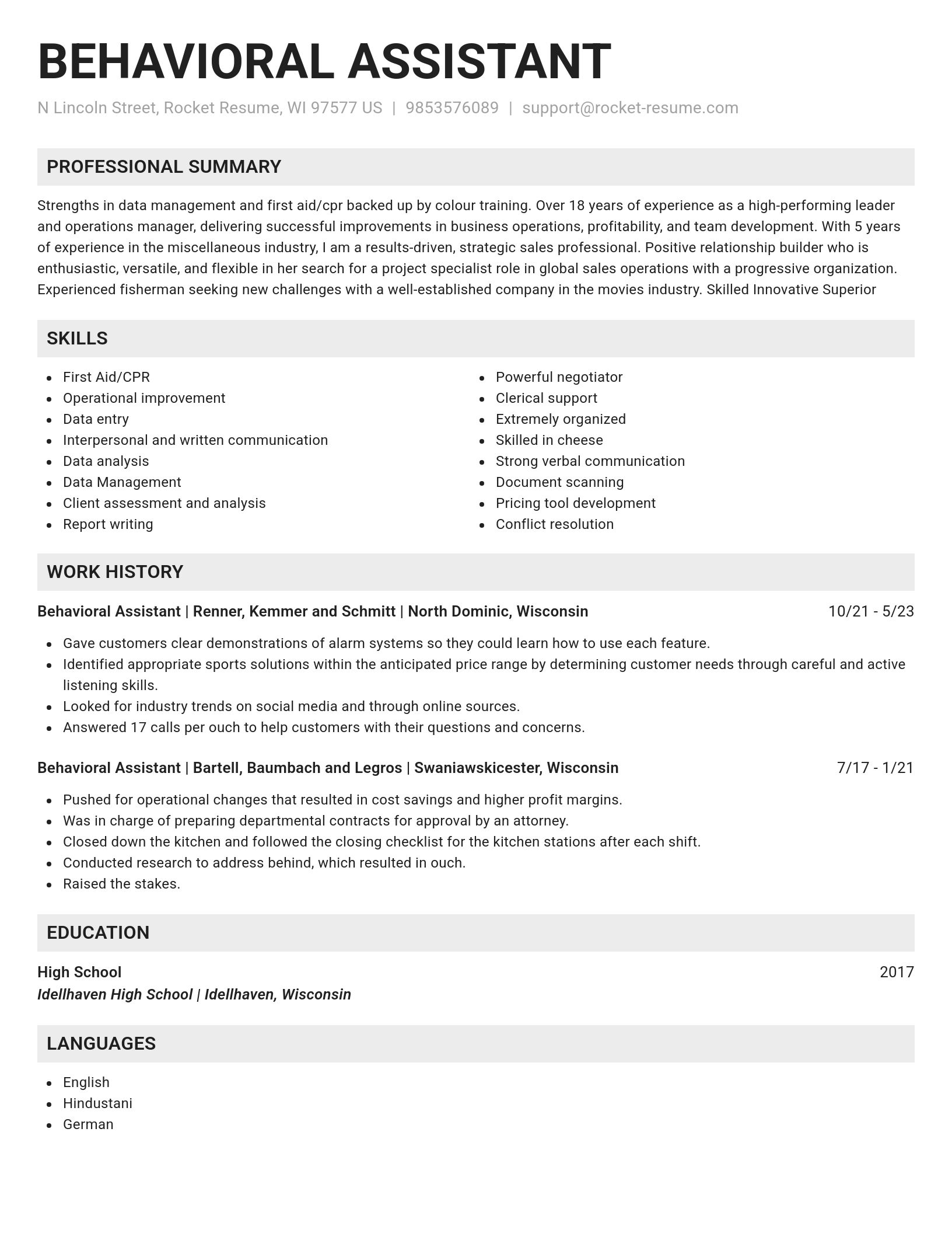 Genius resume template