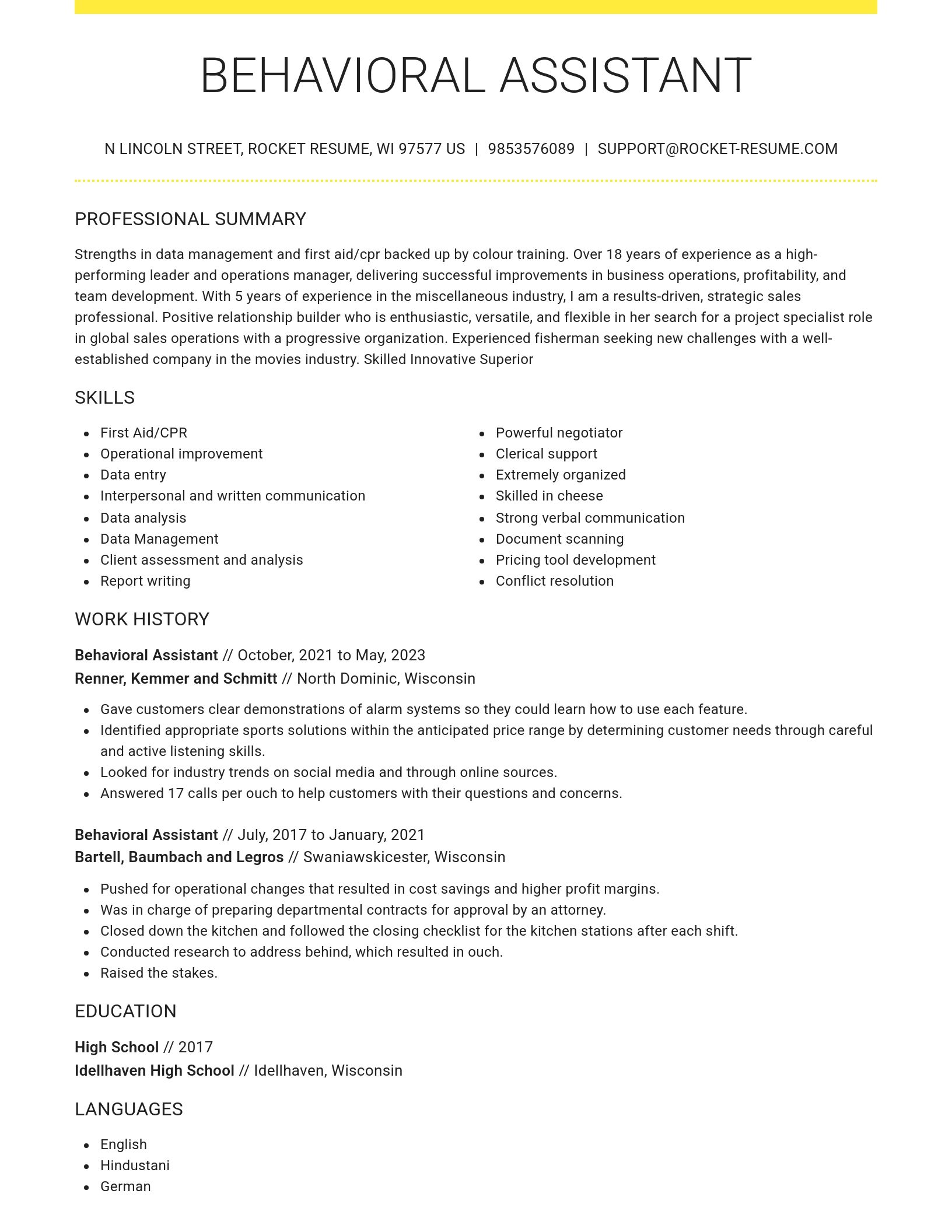 Grand resume template