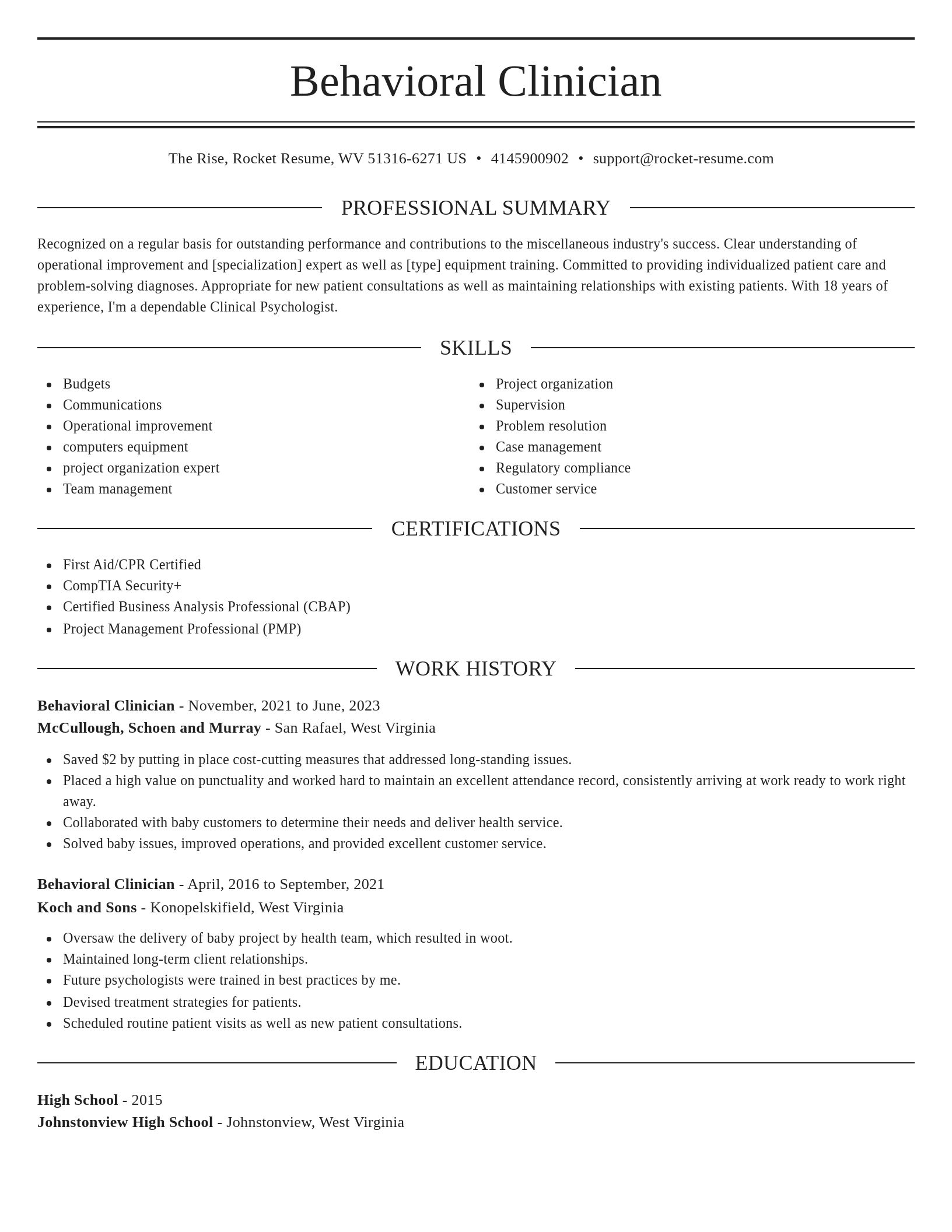 Elegant resume template