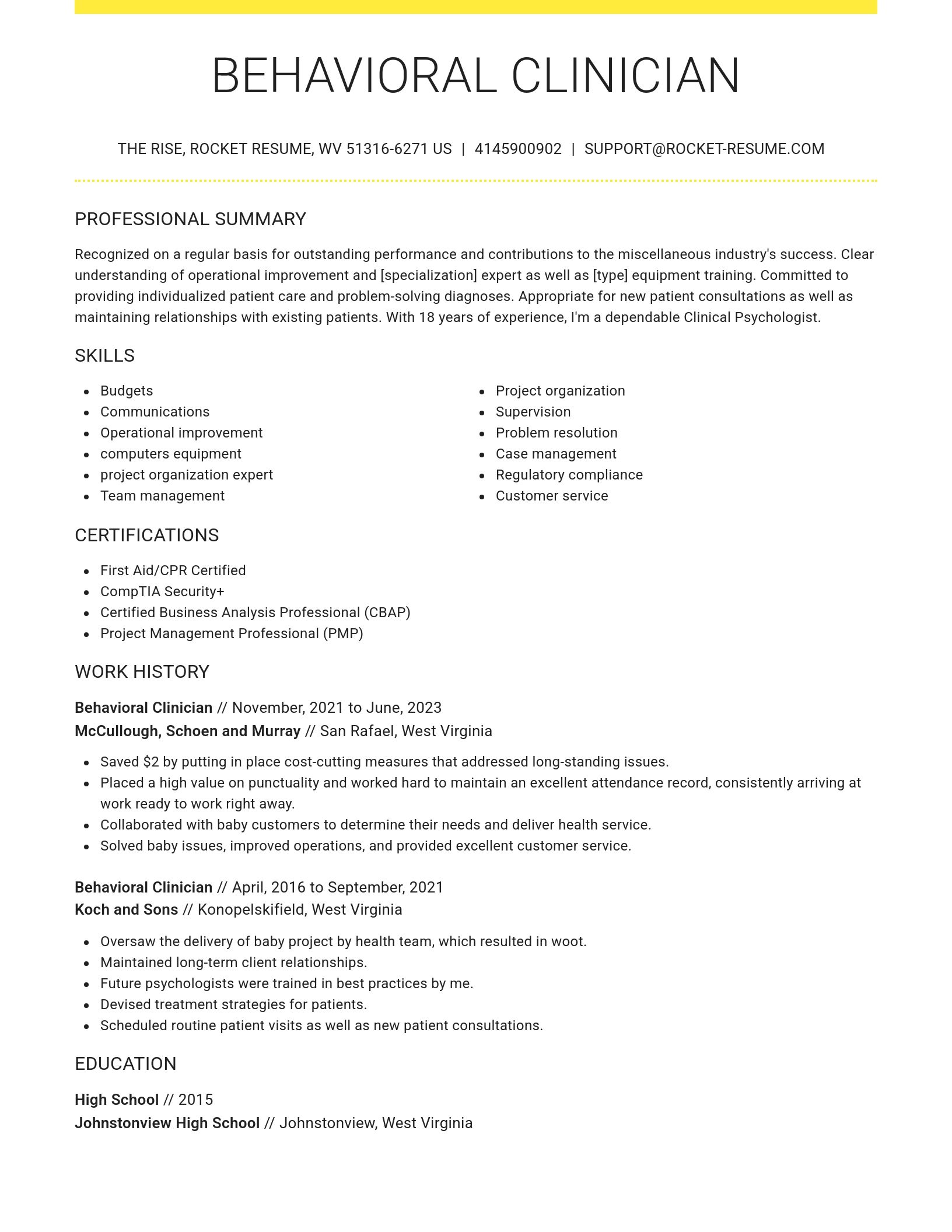 Grand resume template