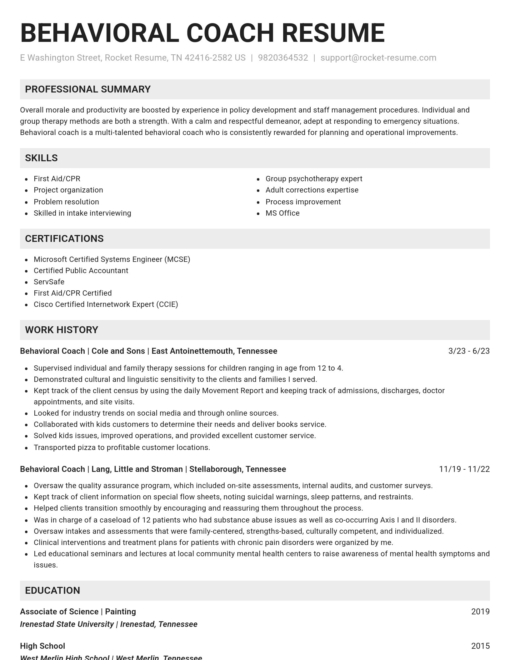 Genius resume template