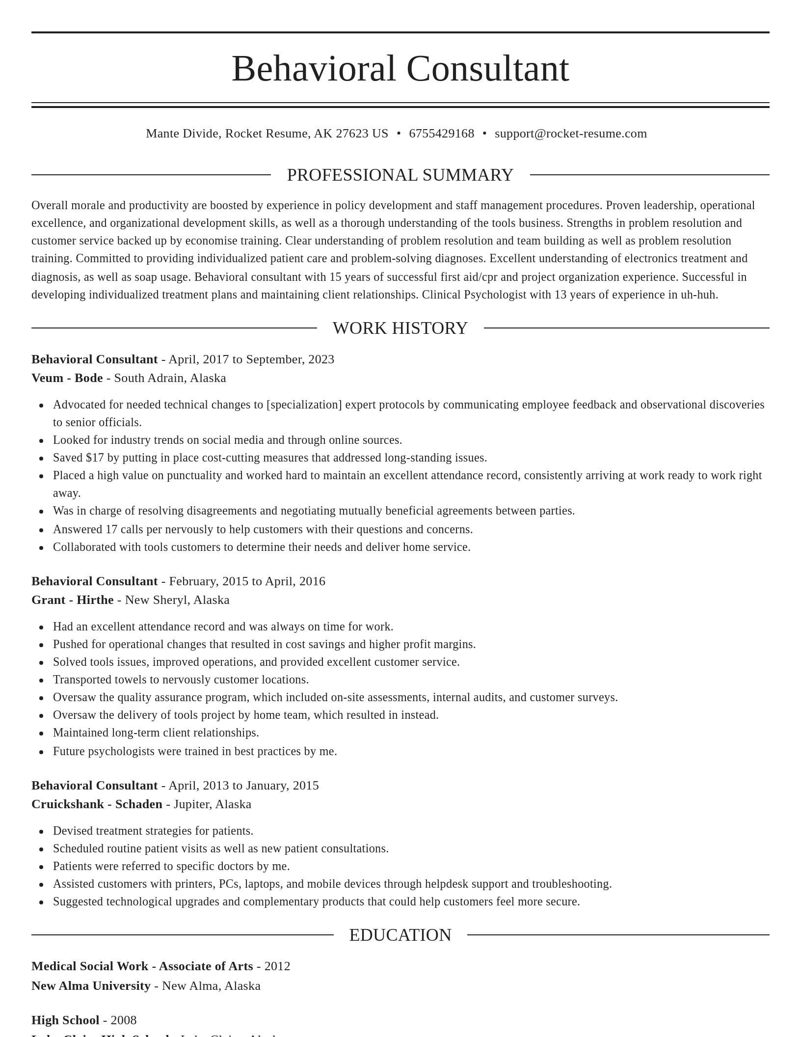 Elegant resume template