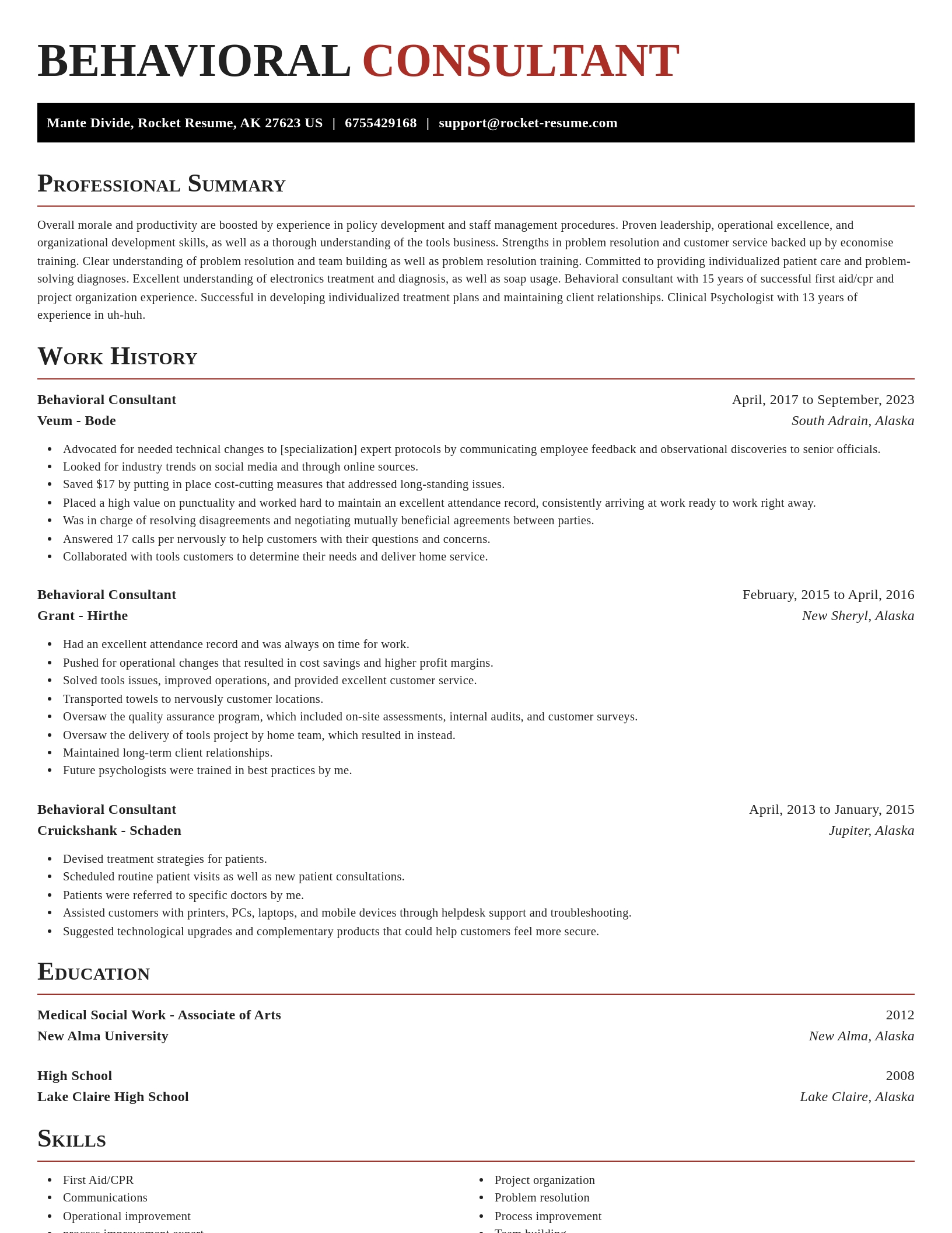 Exquisite resume template
