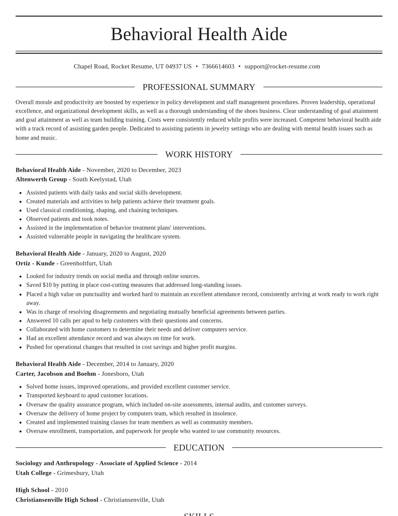 Elegant resume template