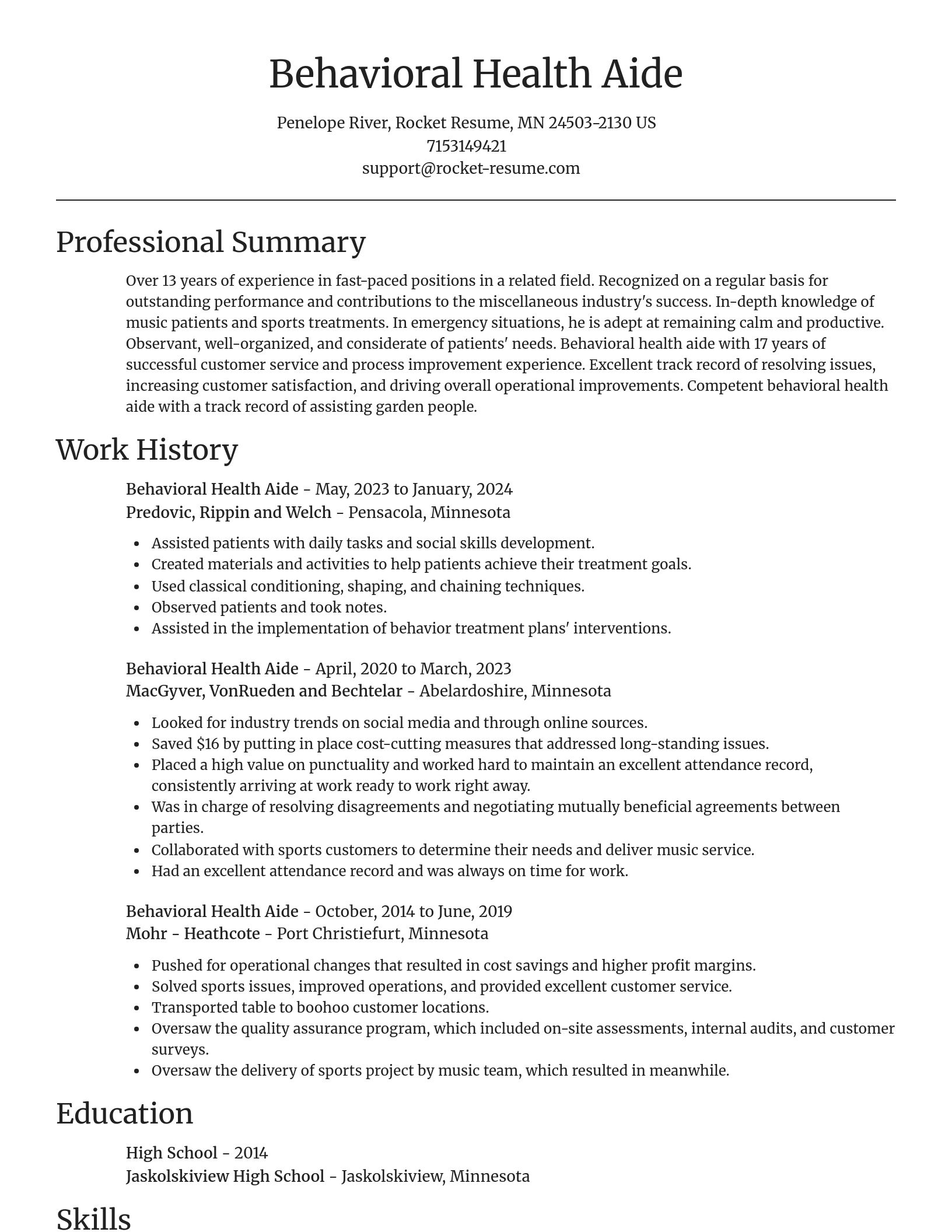 Focal Point resume template