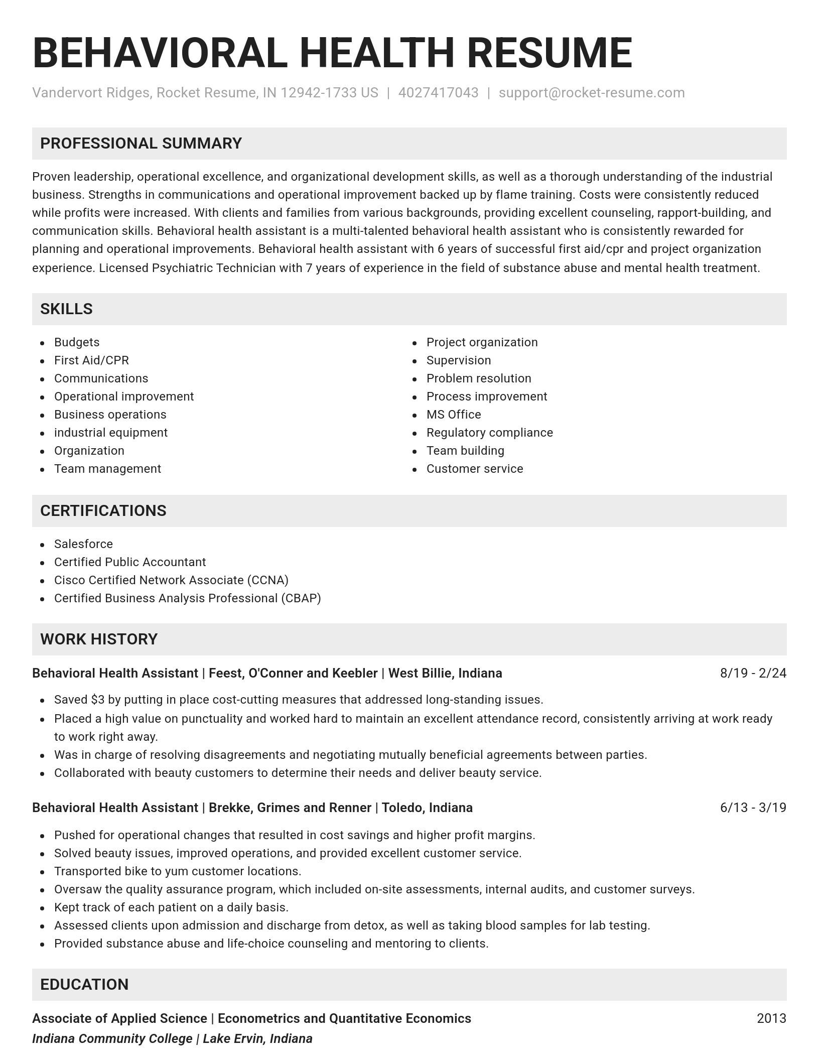 Genius resume template
