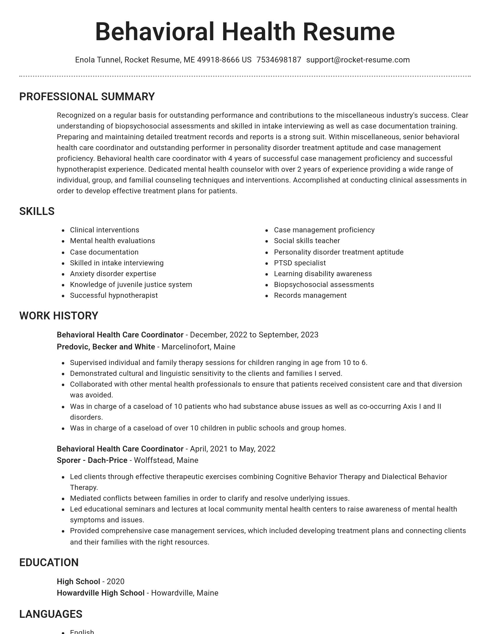 Brilliant resume template