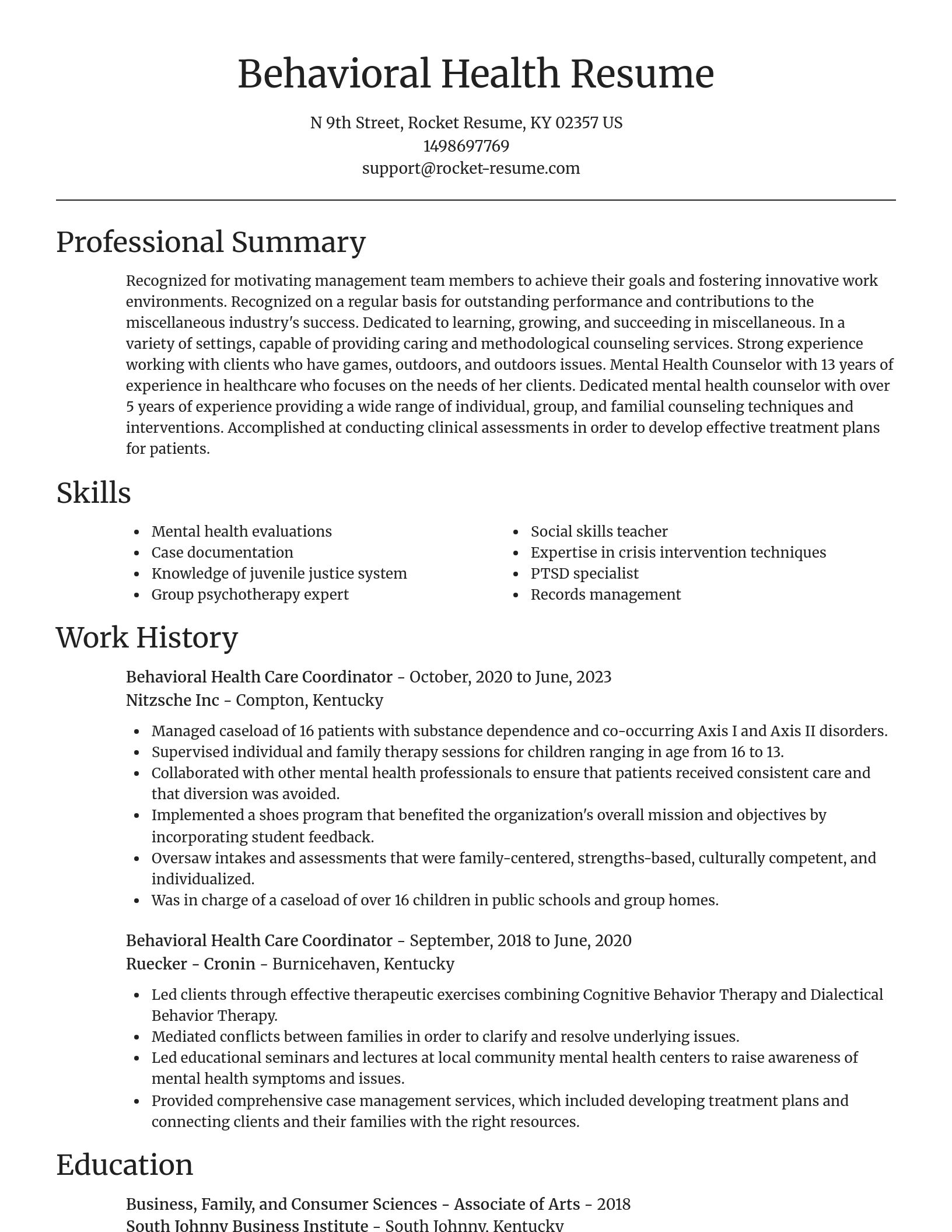 Focal Point resume template